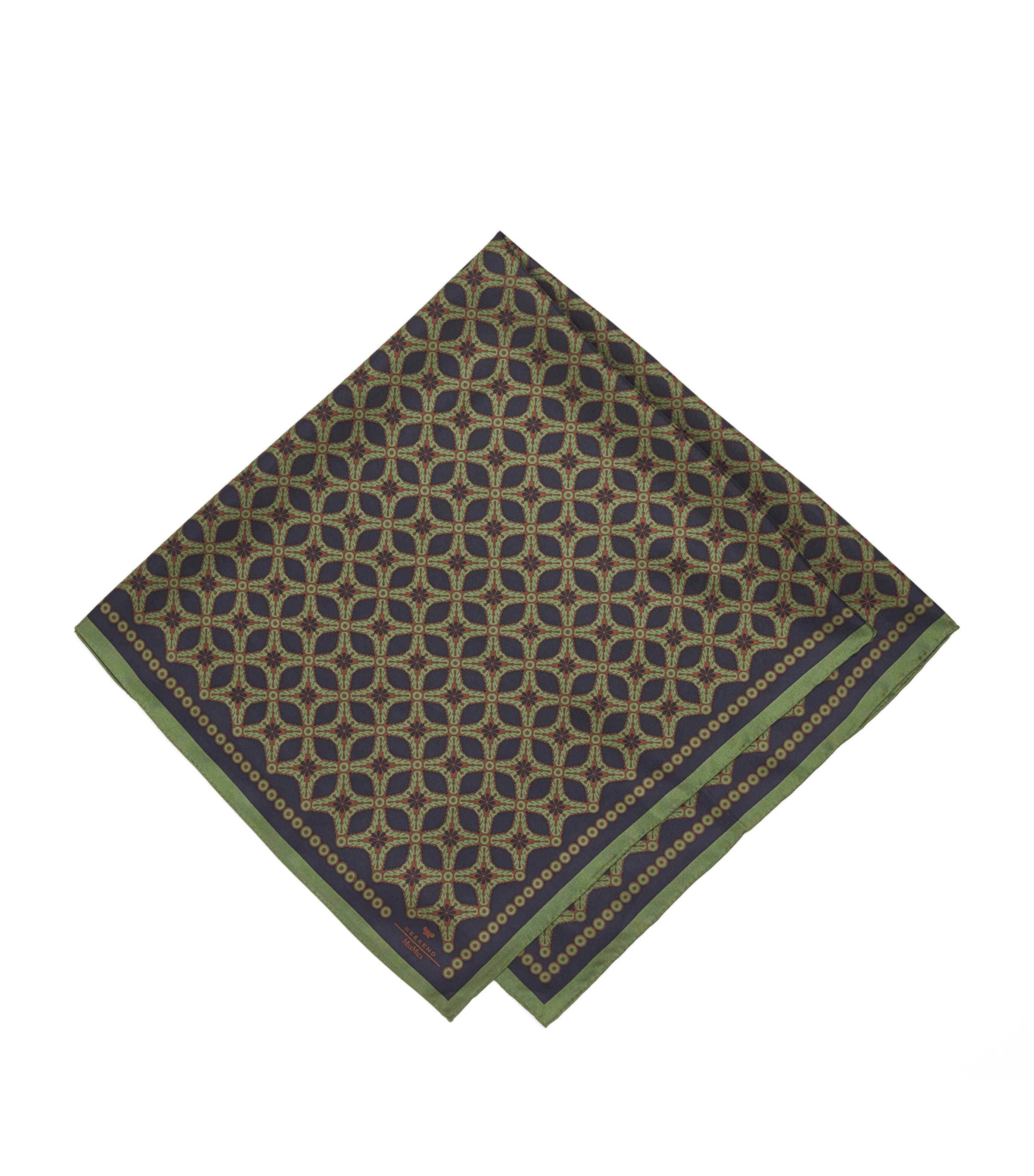 Weekend Max Mara Silk Printed Square Scarf In Blue