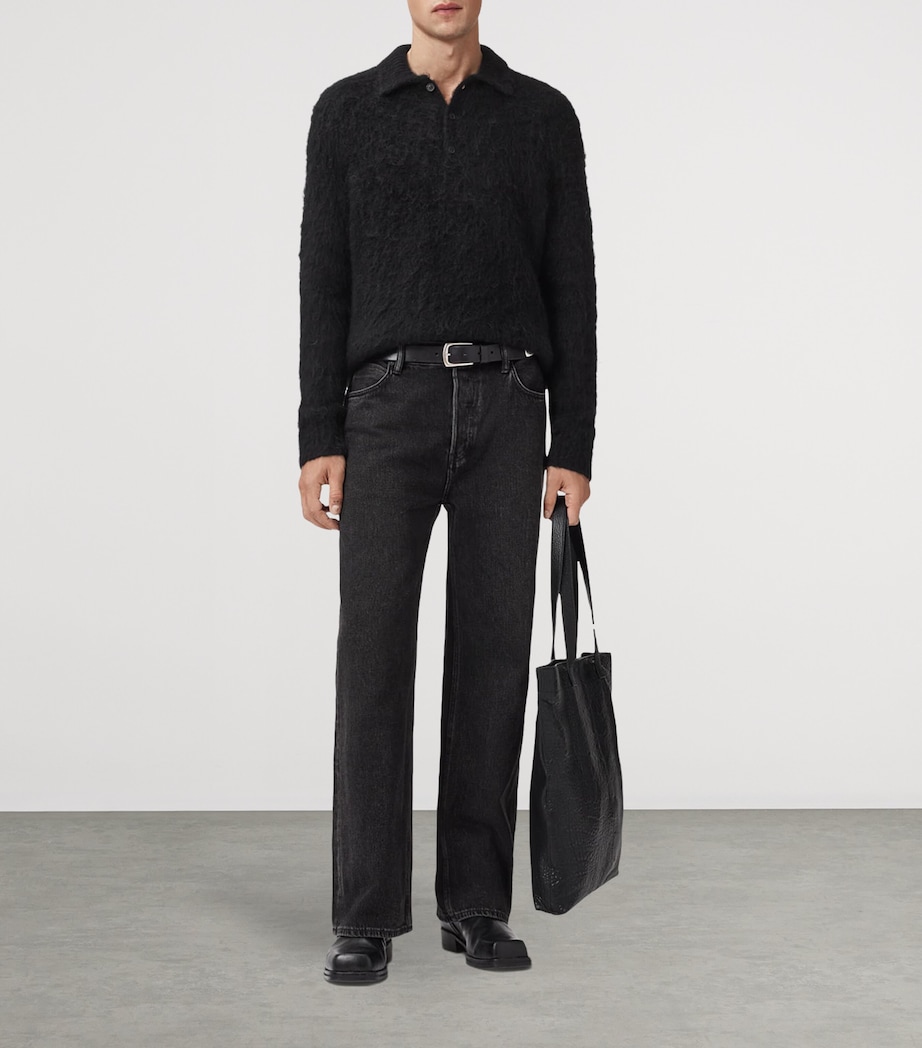 Brushed Sonny Polo Sweater BLACK Image 3