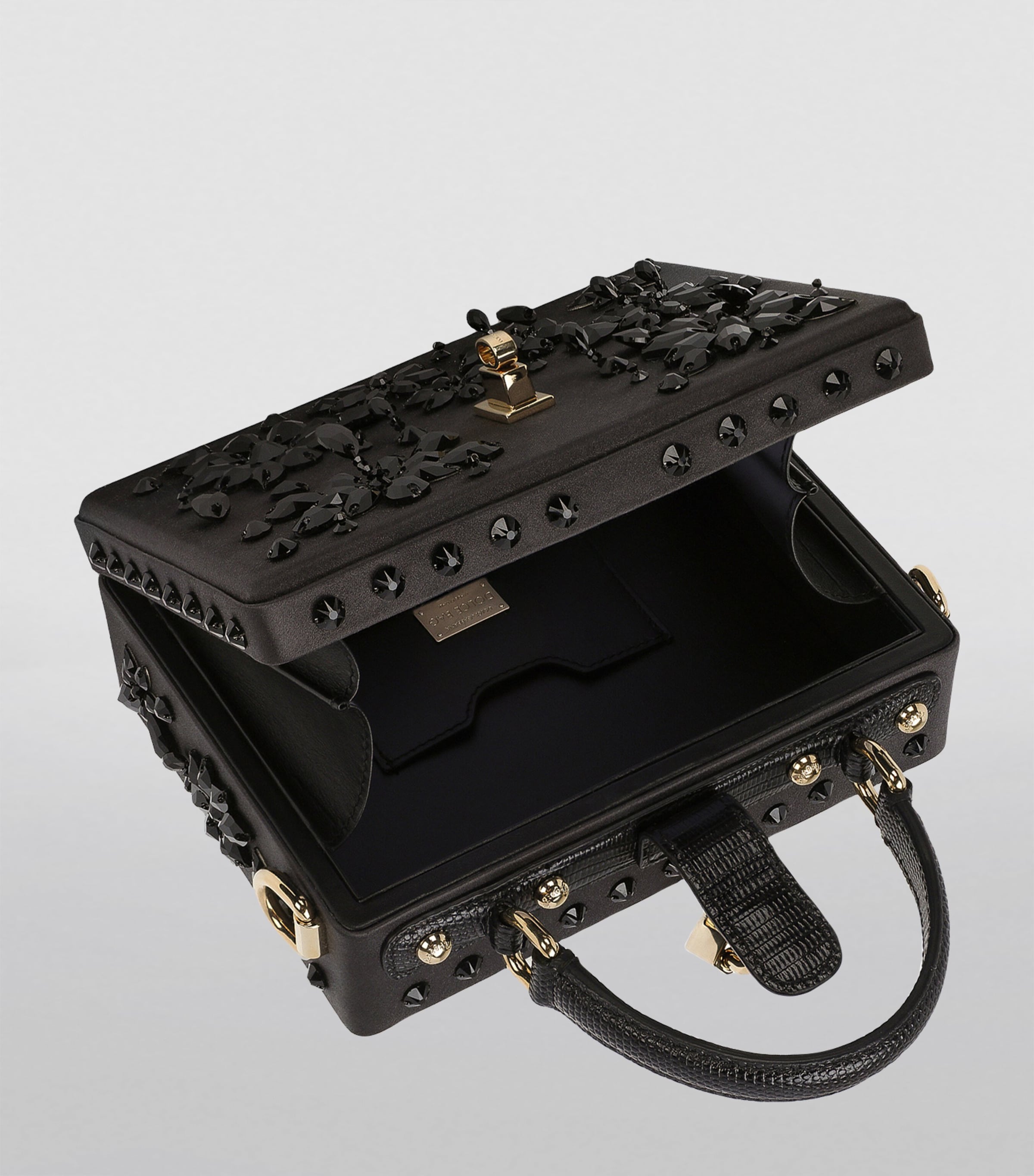 Dolce Box Top-Handle Bag 8S485-BLACK/JET Image 2