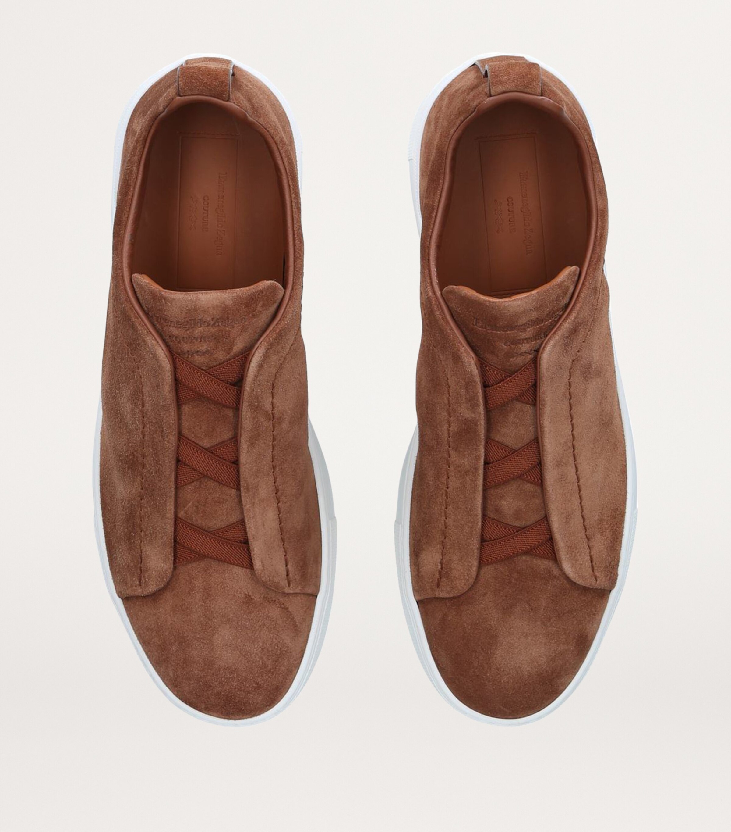 Suede Triple Stitch Sneakers TAN Image 4