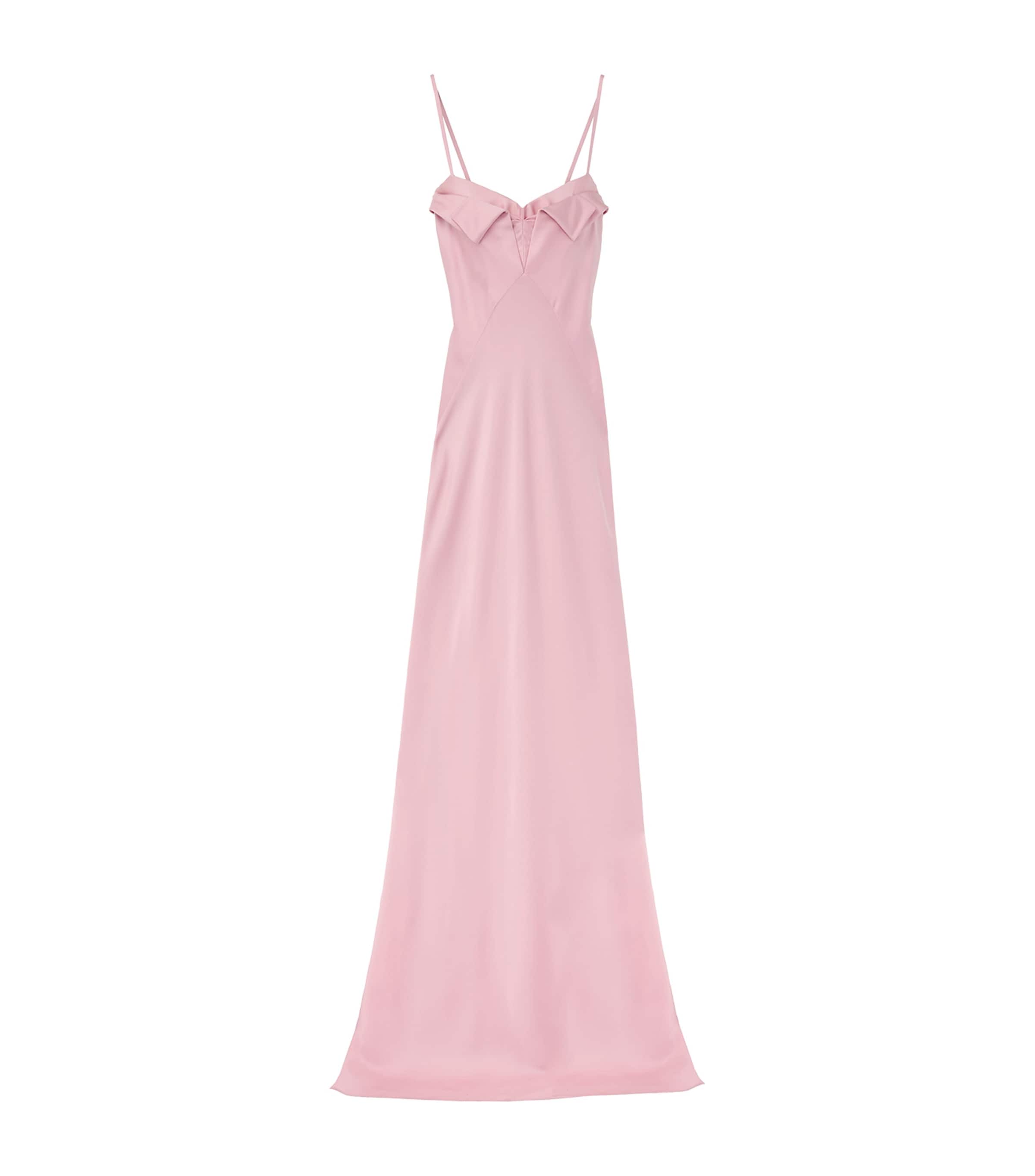 Alexander Mcqueen Mcqueen Double Silk Satin Evening Gown In Pink