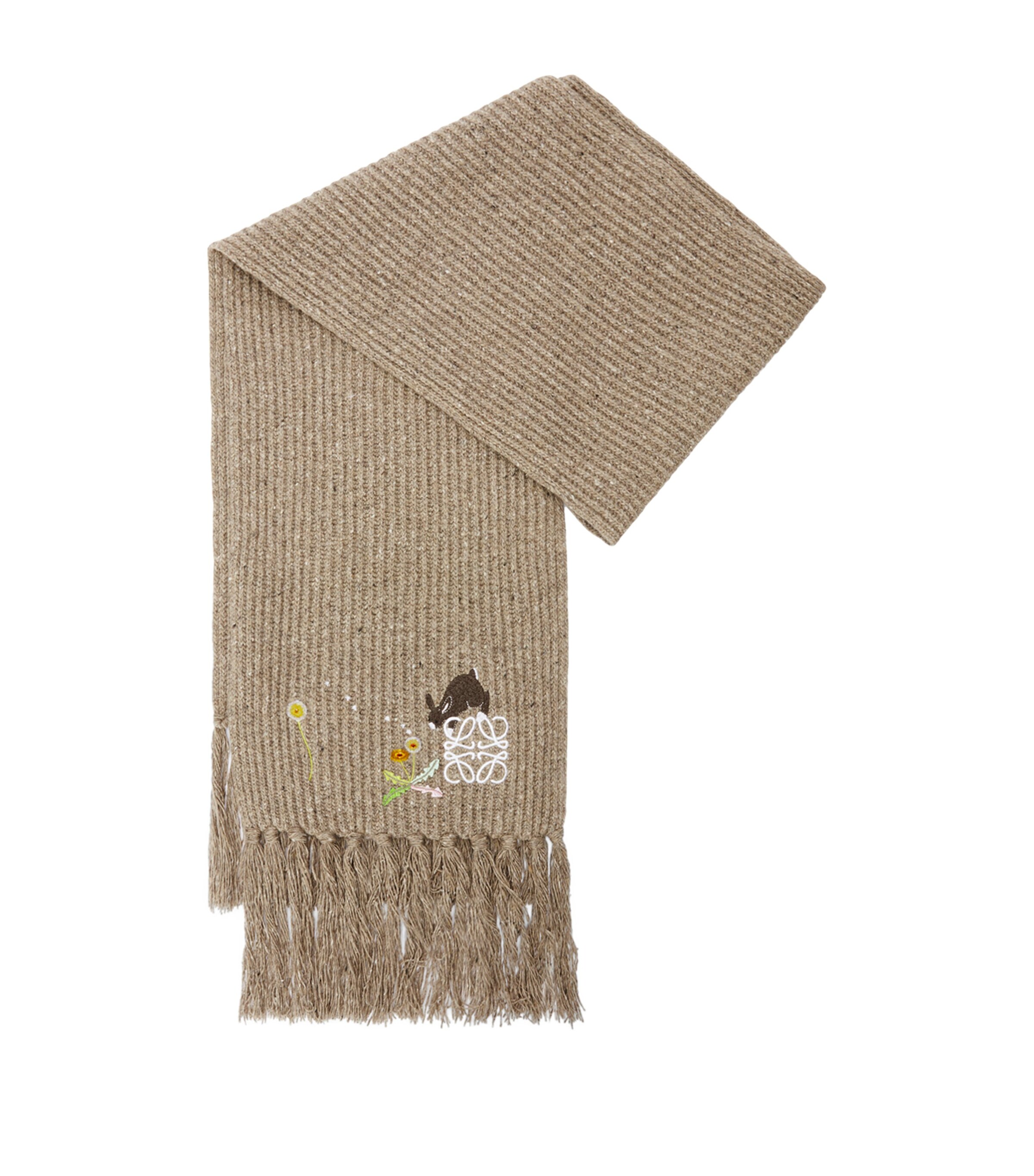 関税負担なし◆LOEWE◆x Suna Fujita モヘアブレンドスカーフ Loewe x Suna Fujita polka-dot mohair-blend scarf Loewe