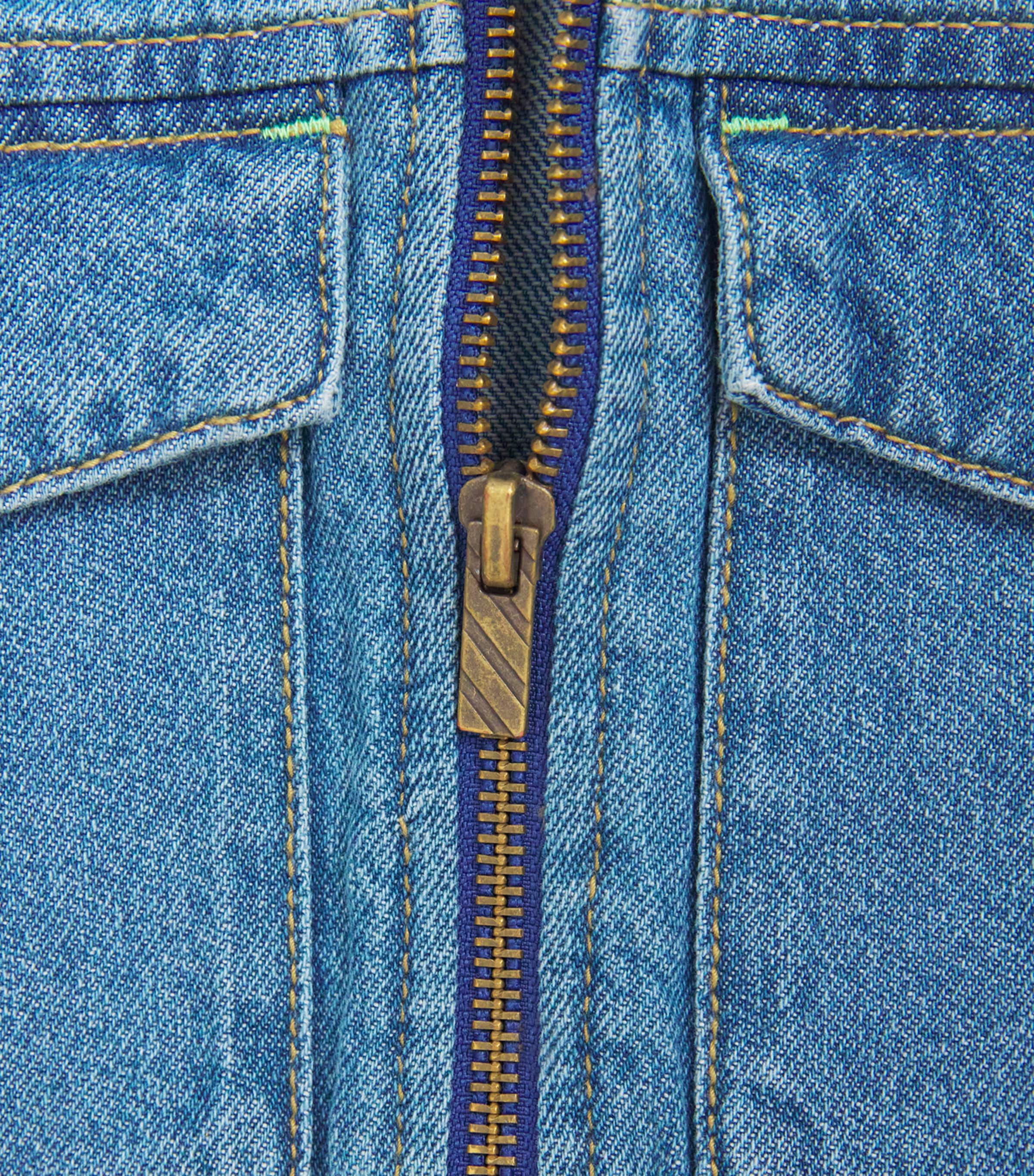 Denim Bomber Jacket (4-10 Years) Z13DBLE STONE+BRSSGE Image 3