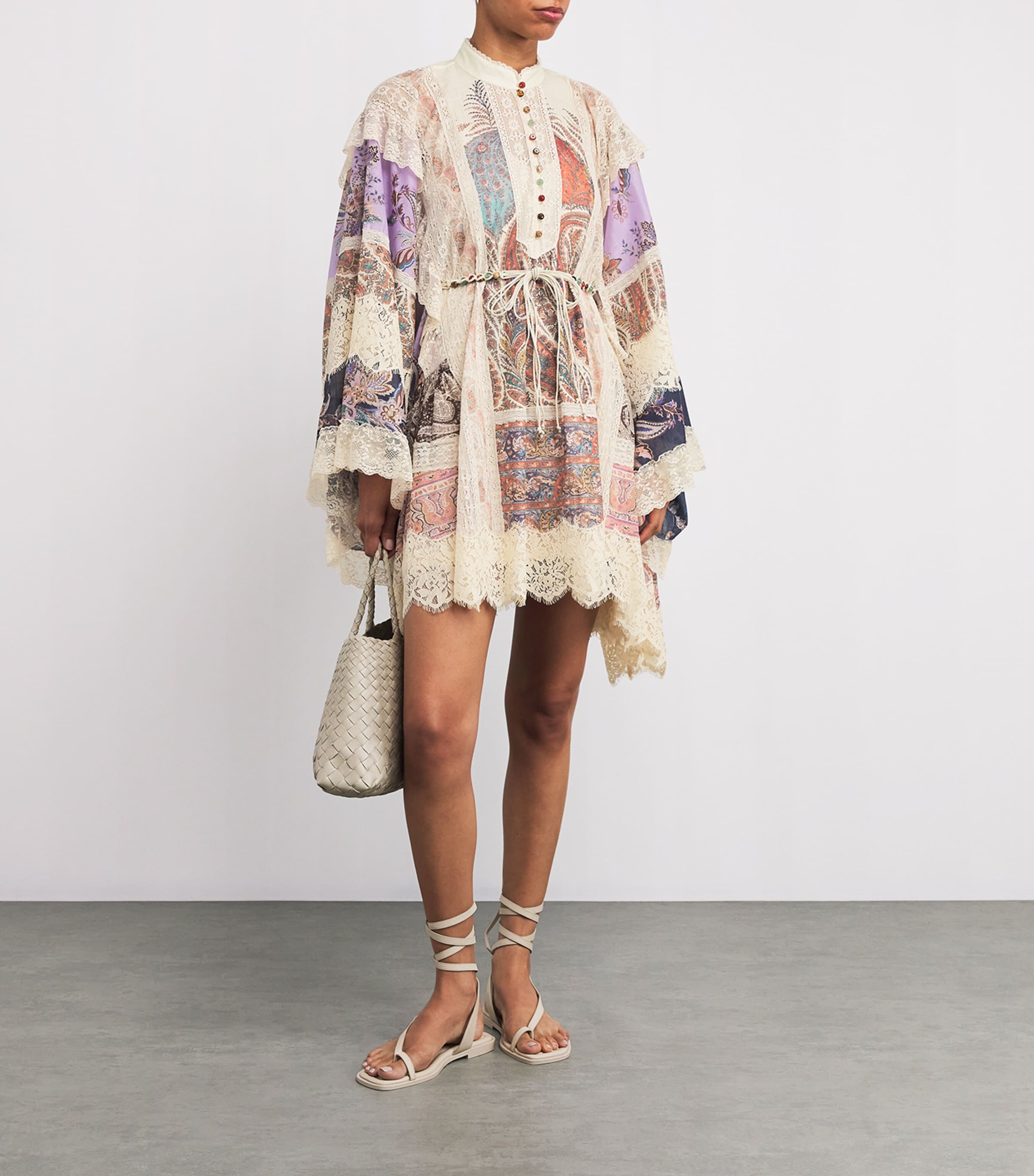 ワンピース ZIMMERMANN RHIANNON PRINTED SILK MINI DRESS ZIMMERMANN Rhiannon printed silk mini dress - Enny Monaco