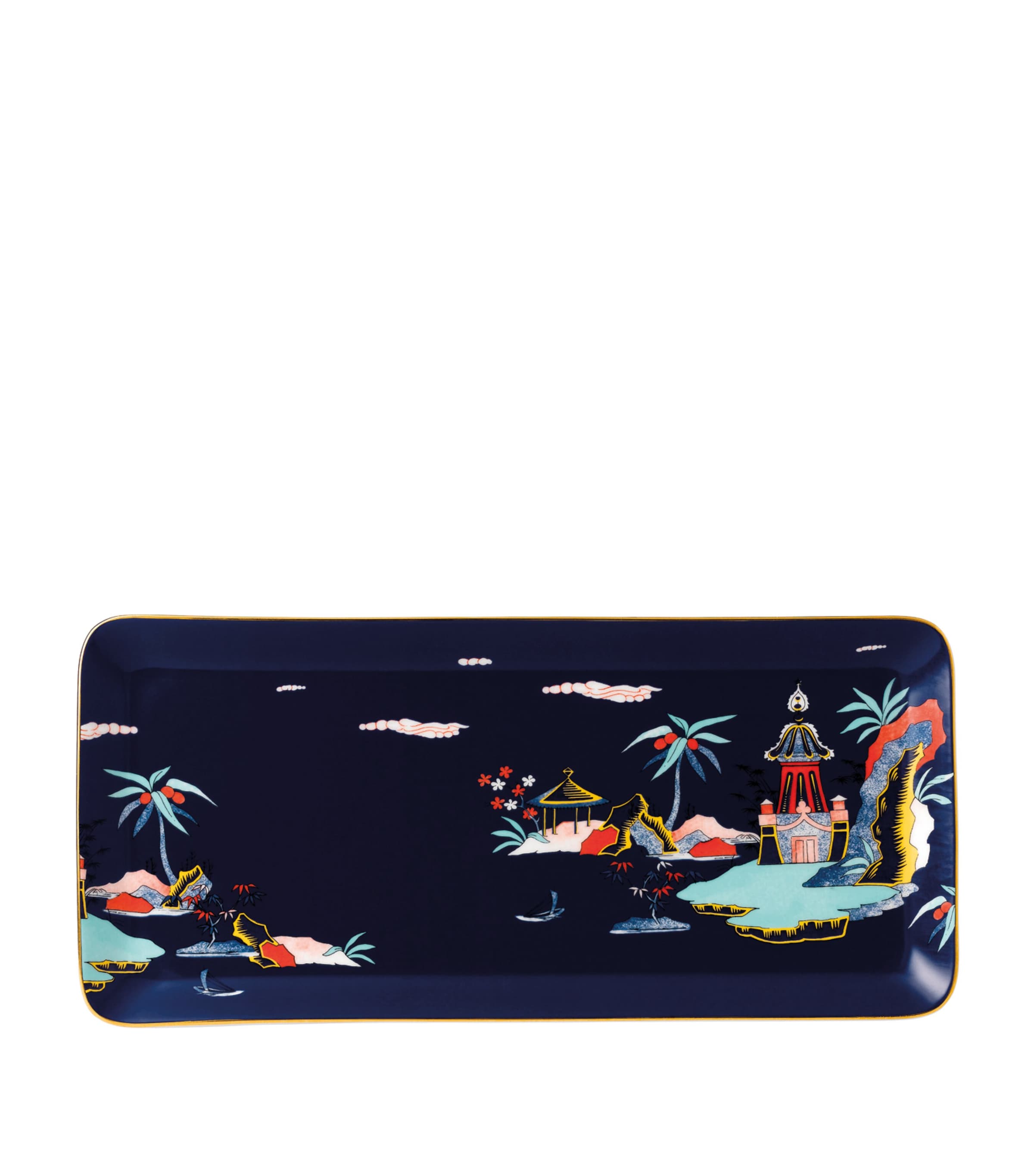 Wedgwood Wonderlust Blue Pagoda Sandwich Tray