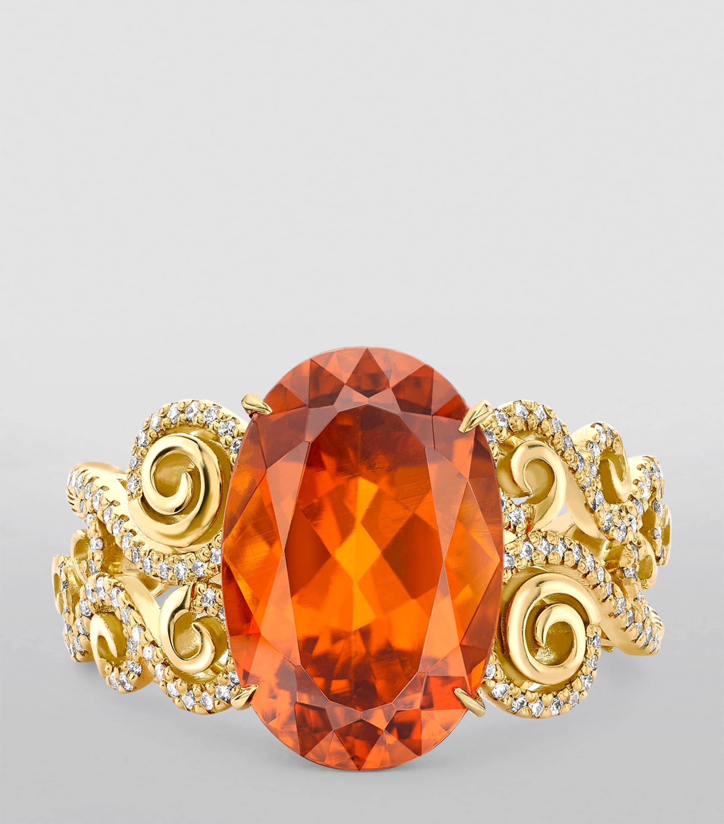 Yellow Gold, Diamond and Garnet A Family Journey Vienna Ring YELLOW GOLD Image 3