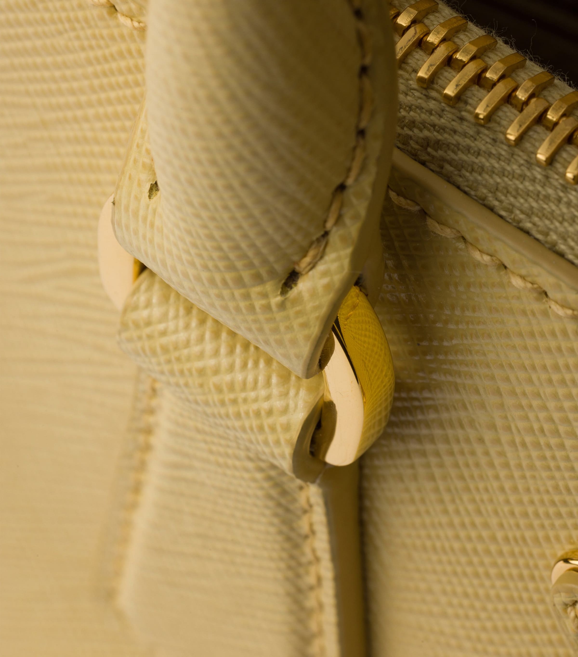 Prada Mini Saffiano Leather Galleria Shoulder Bag Yellow Image 6