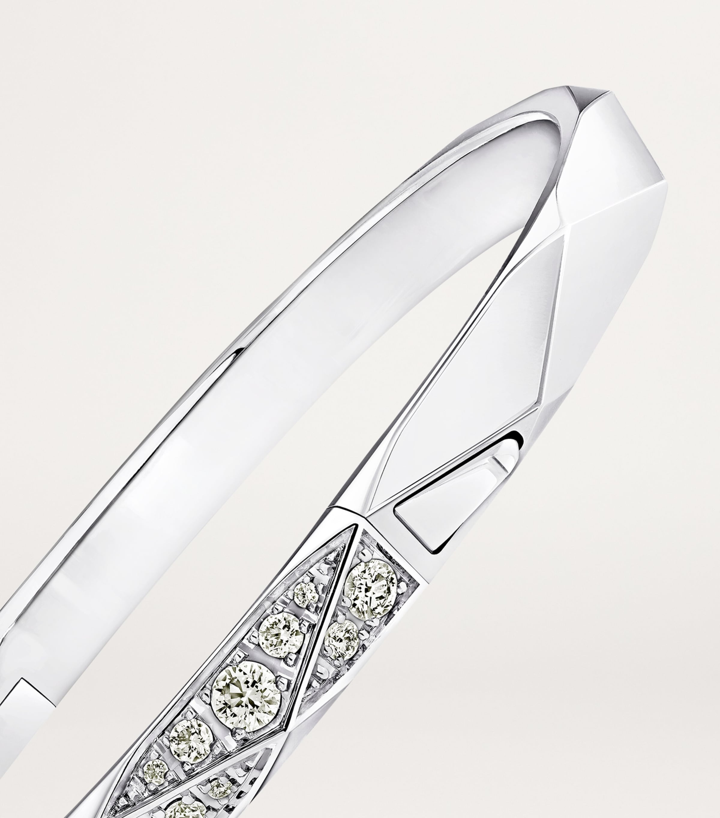 White Gold and Diamond Laurence Graff Signature Bangle GOLD Image 4