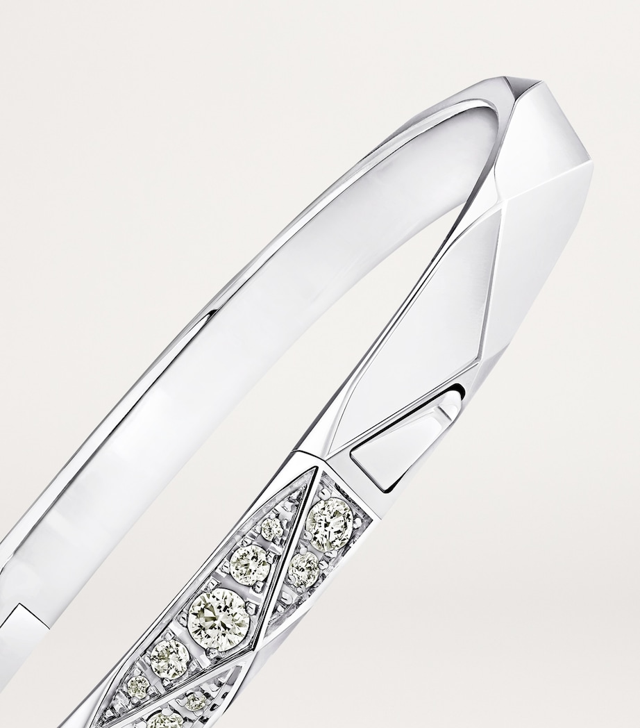 White Gold and Diamond Laurence Graff Signature Bangle GOLD Image 4