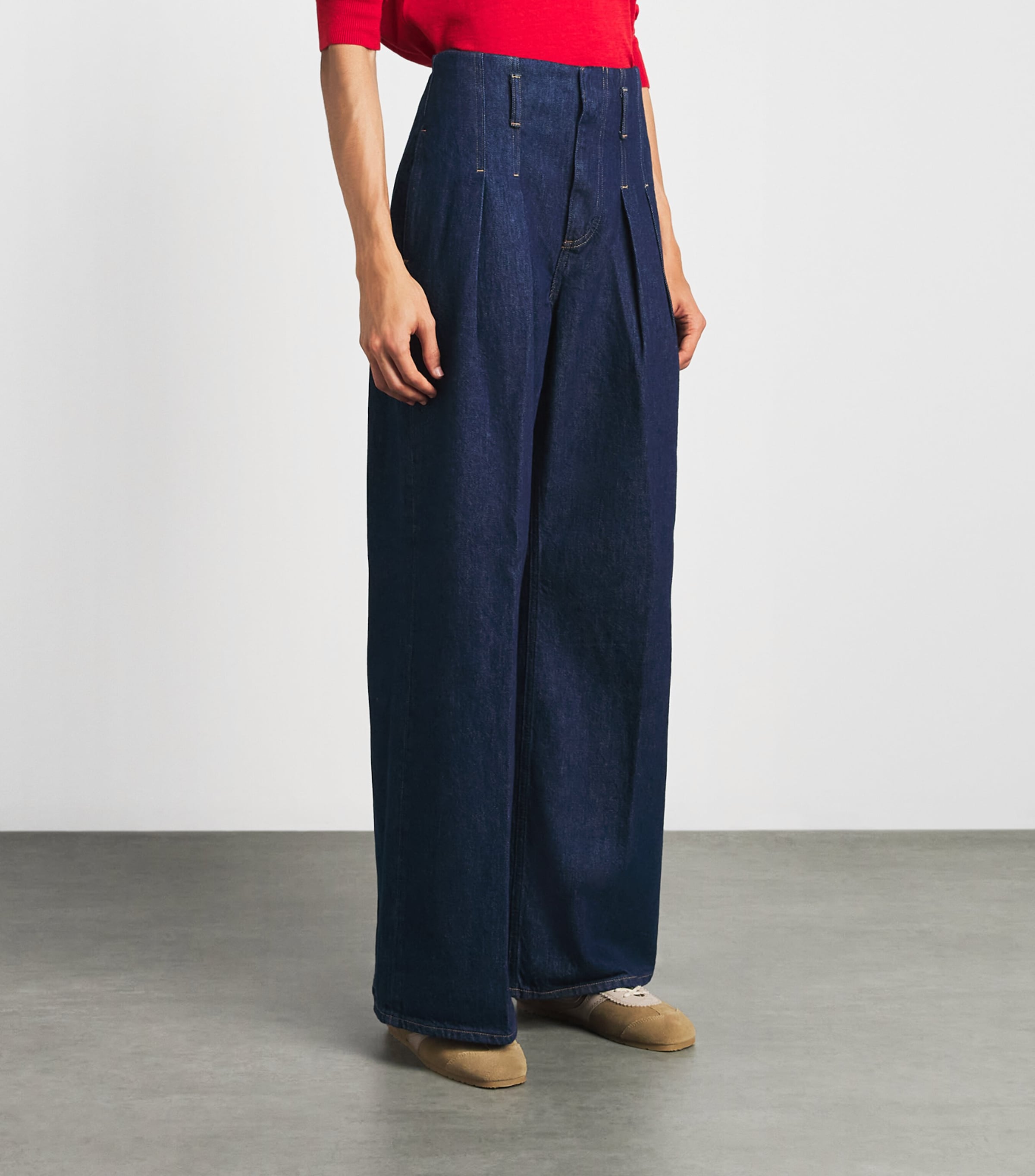 Polo Ralph Lauren Womens Wide Flare Jeans Manteas Wash Image 4
