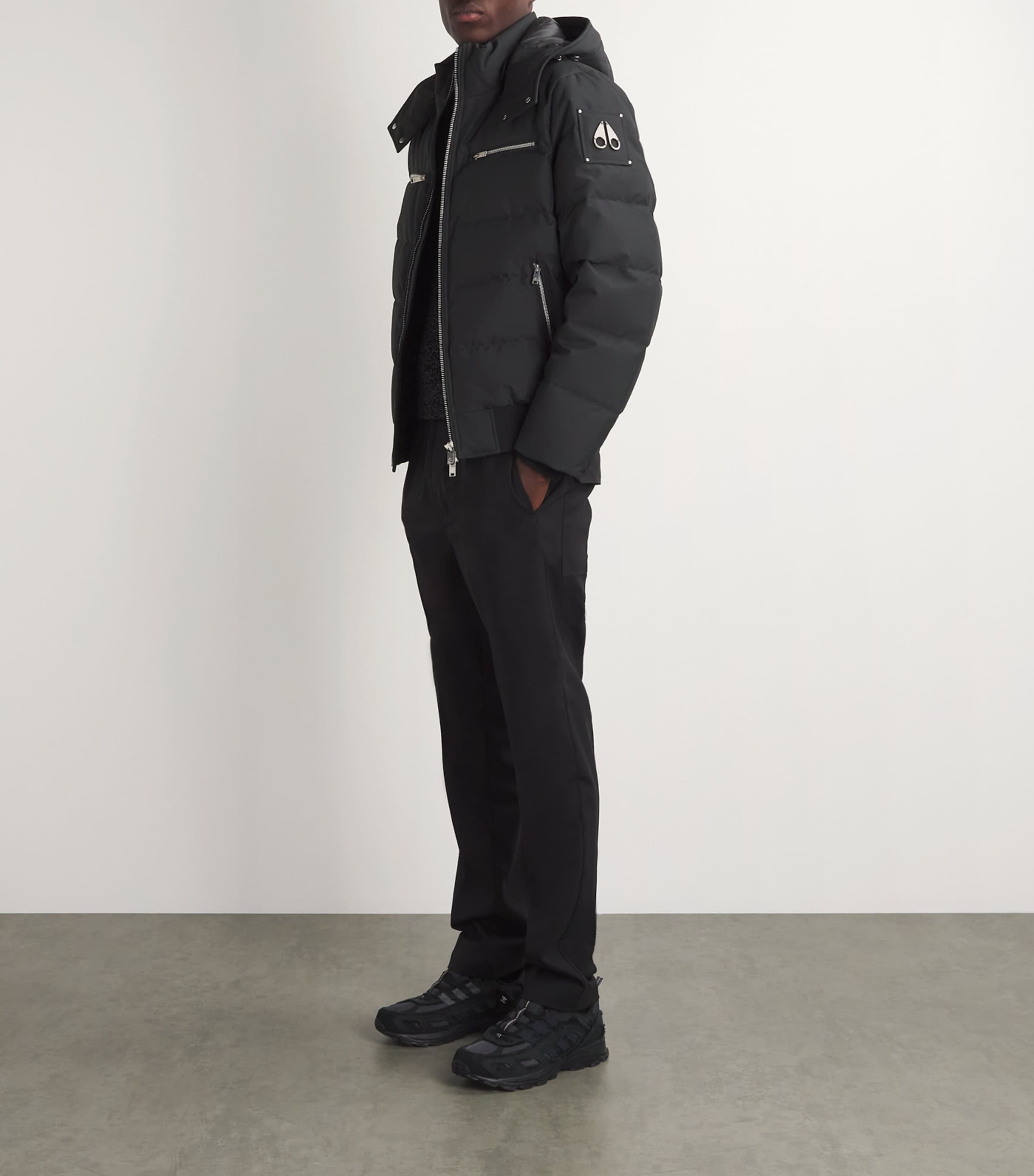 Down Cloud Bomber Puffer Jacket 305 - BLACK Image 2
