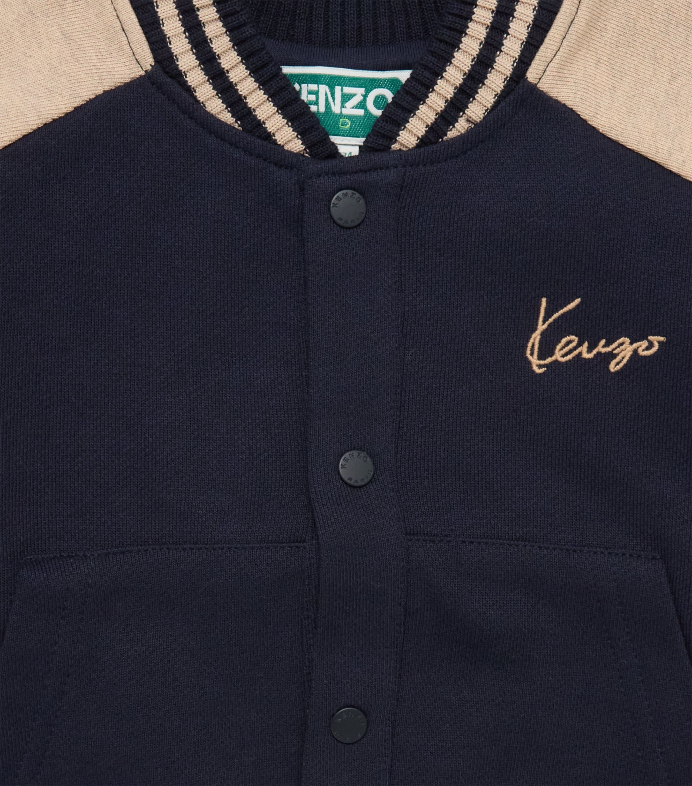 Kenzo Kids Tiger Jacket and Trousers Set (6 Months-4 Years) Stone Image 4
