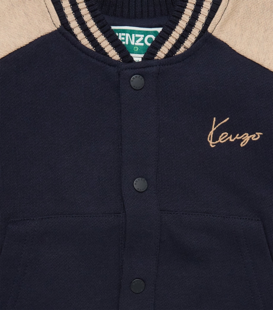 Kenzo Kids Tiger Jacket and Trousers Set (6 Months-4 Years) Stone Image 4