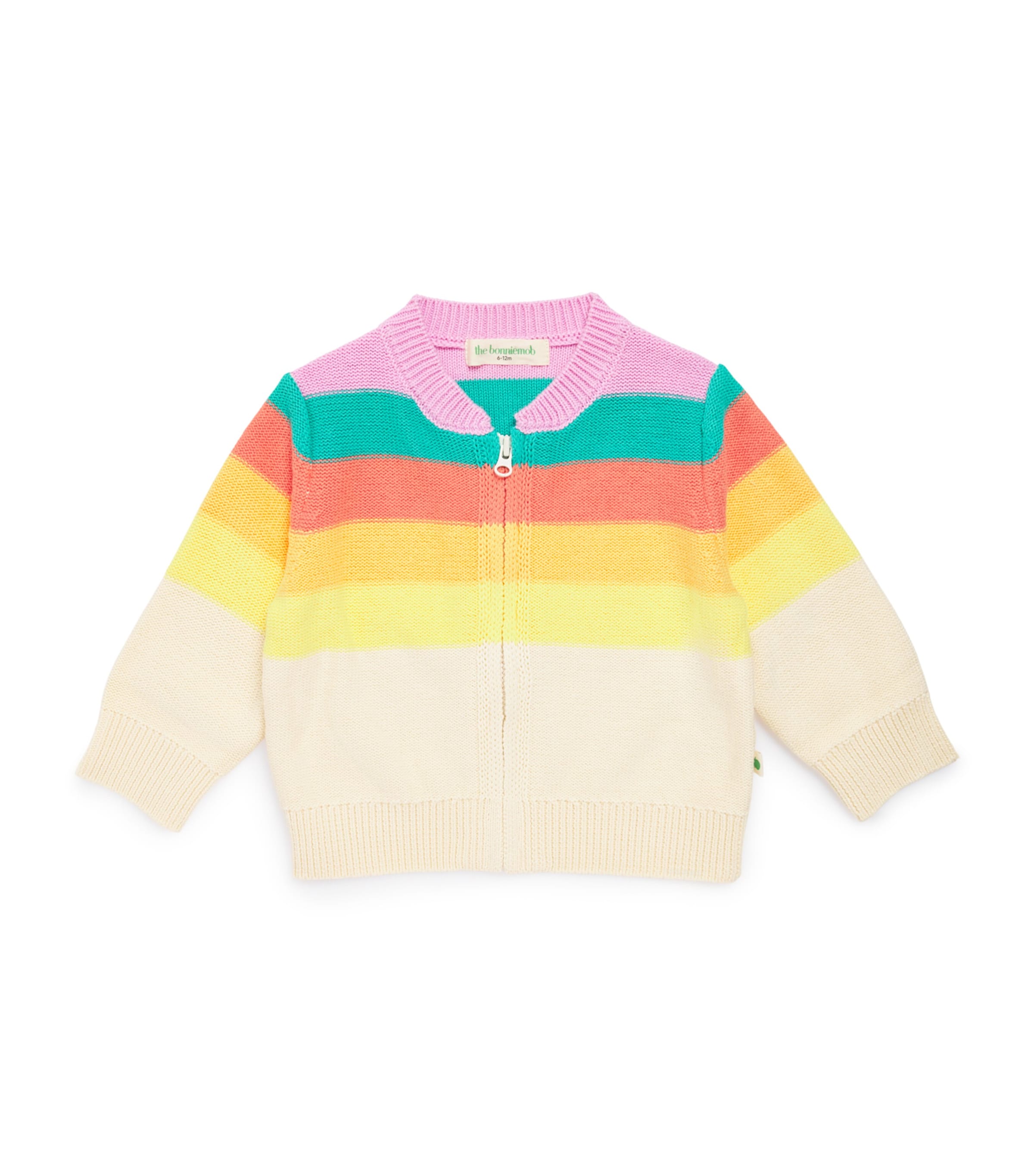 The Bonnie Mob Organic Cotton Striped Cardigan