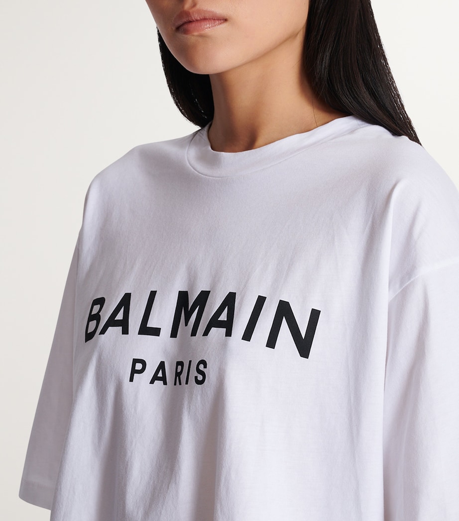 Cropped Logo T-Shirt GAB BLANC/NOIR Image 5