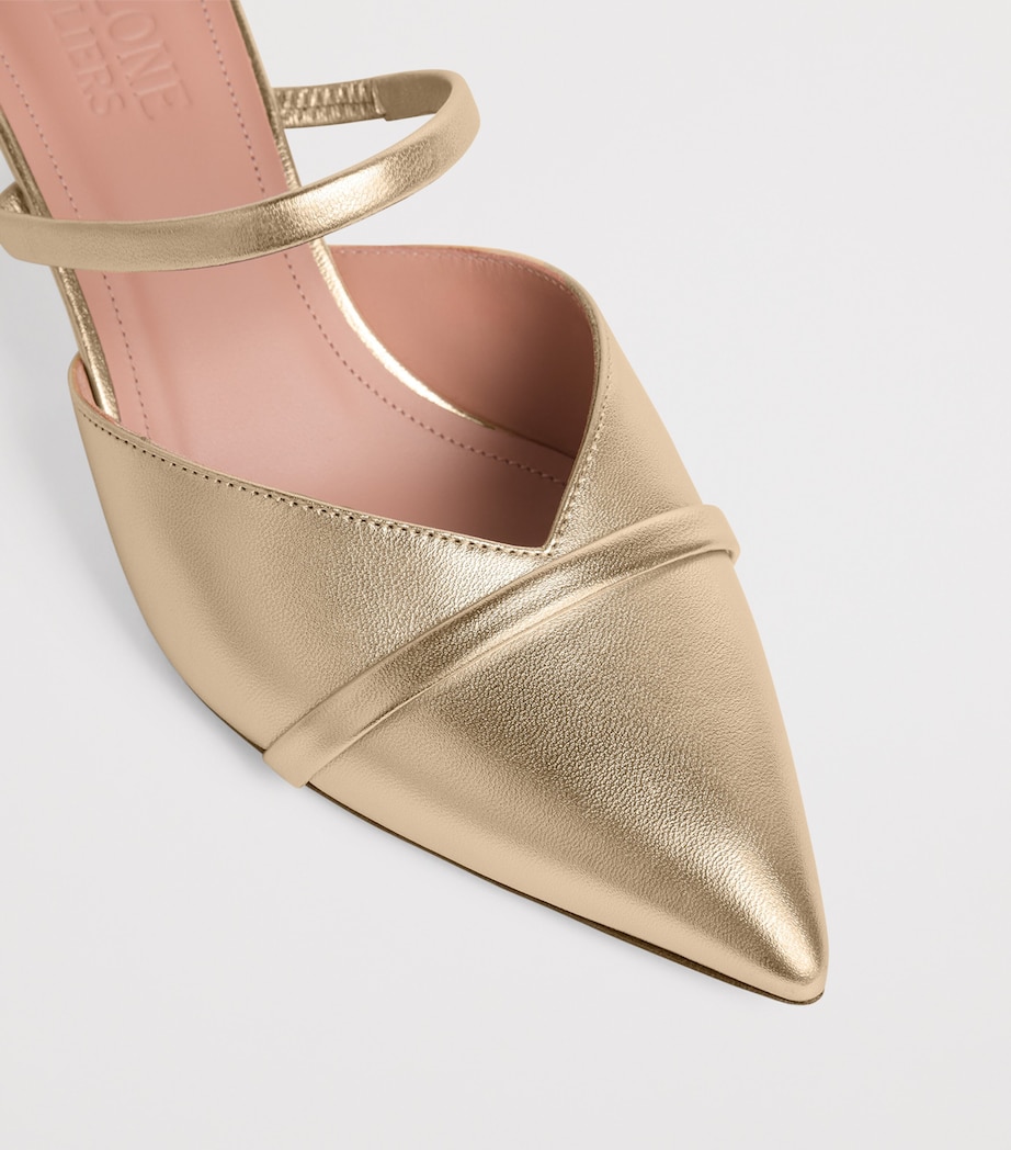 Nappa Leather Frankie Heeled Mule ANTIQUE GOLD Image 5