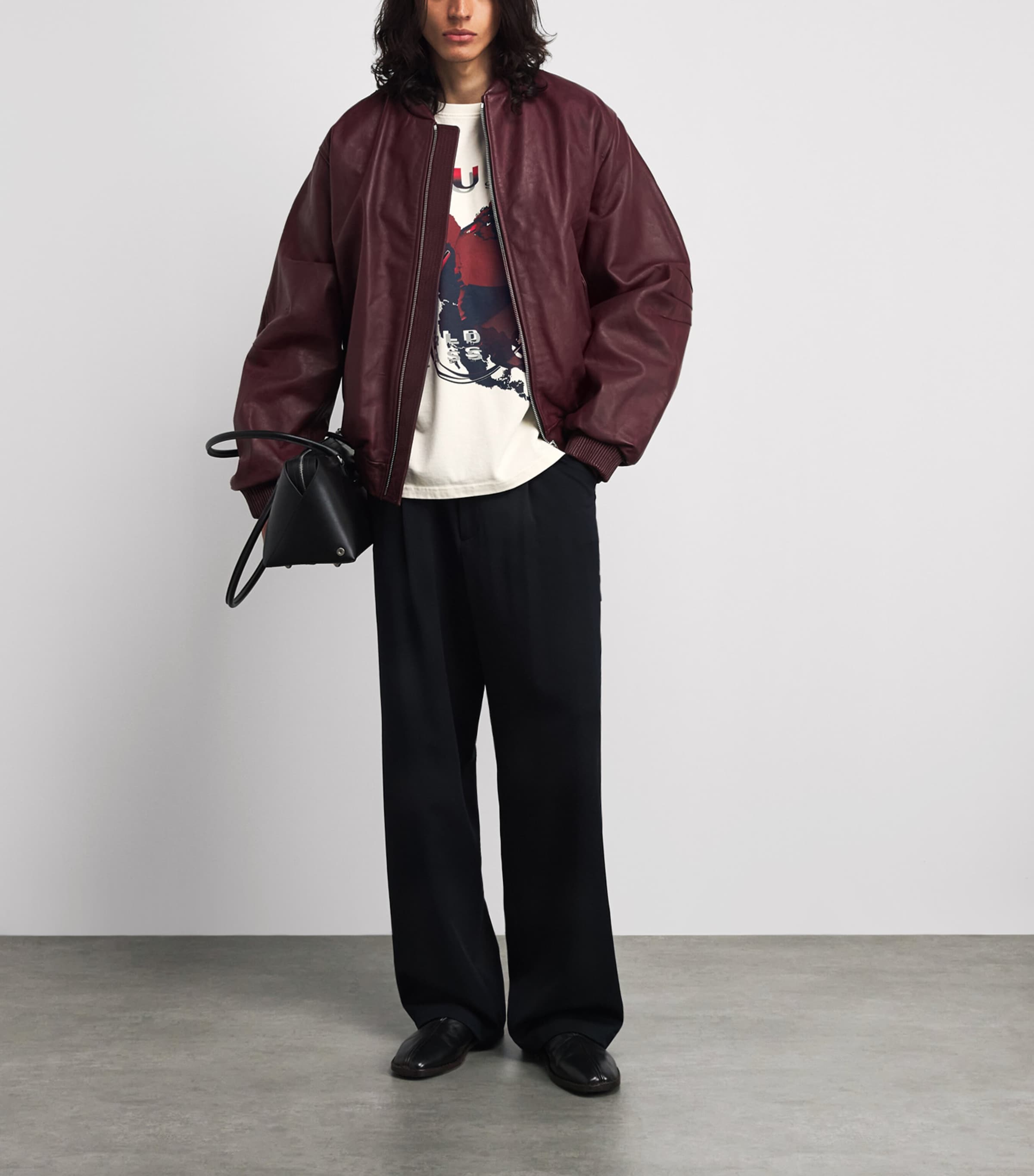 Rhude Mens Cotton Du Monde 91 T-Shirt Vntg Wht/rd/blk Image 2