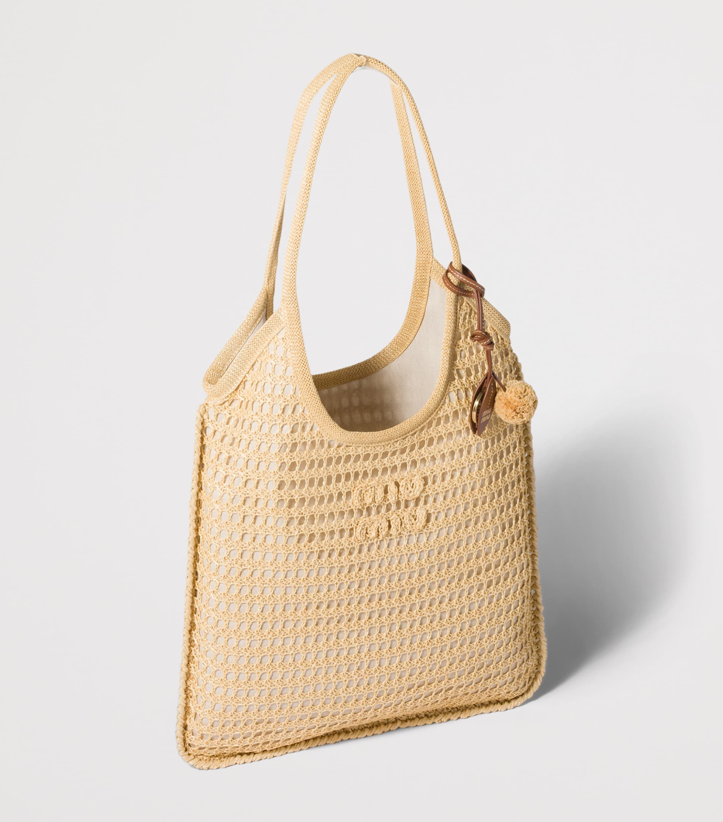 Miu Miu Crochet Ivy Cross-Body Bag Neutral Image 2