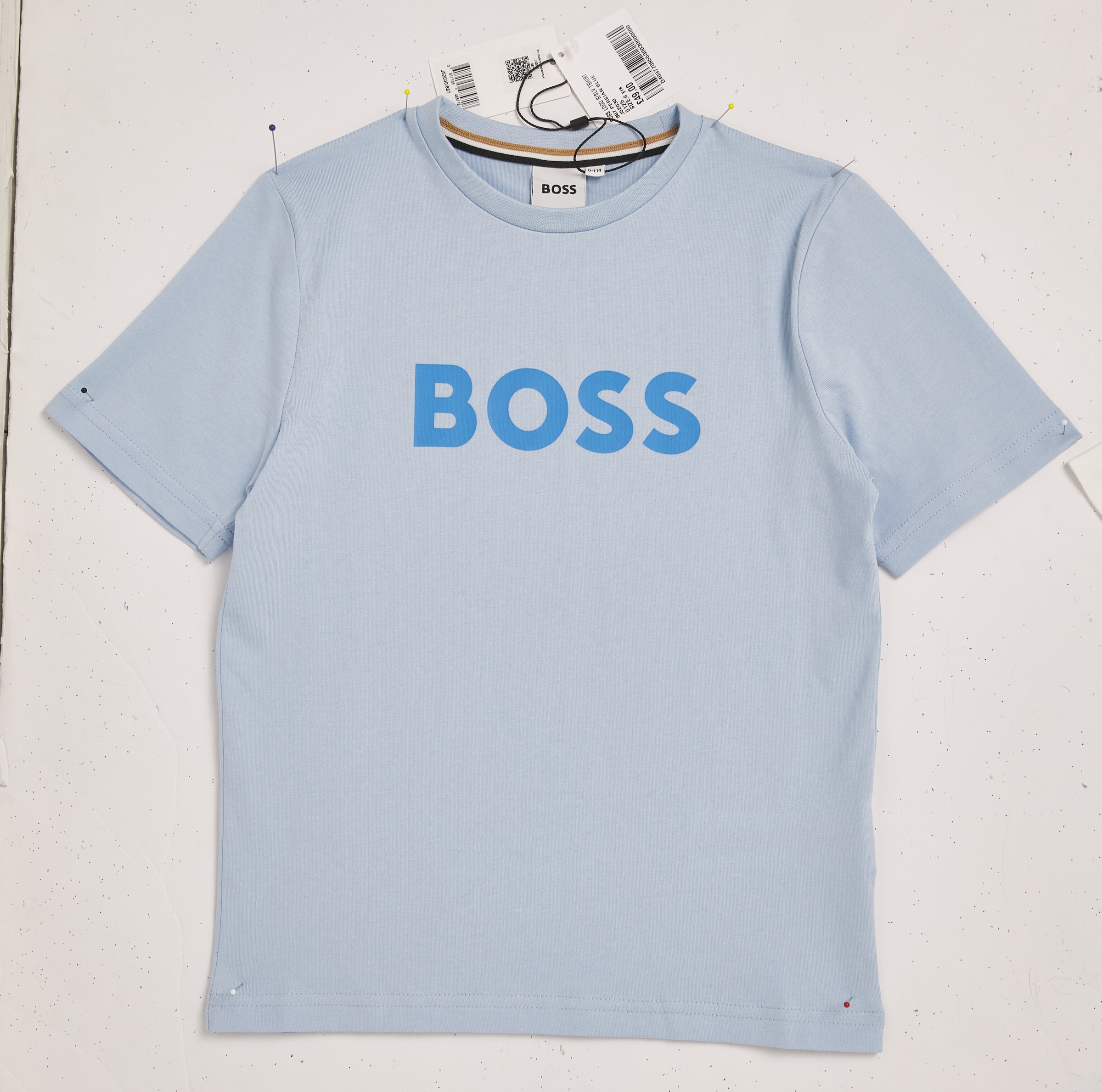 BOSS Kidswear Cotton Logo T-Shirt (4-12 Years) Persian Blue Image 1