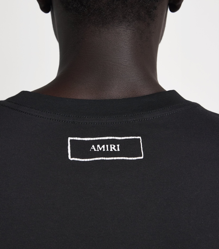 AMIRI Mens Cotton Burn Out T-Shirt Black Image 3