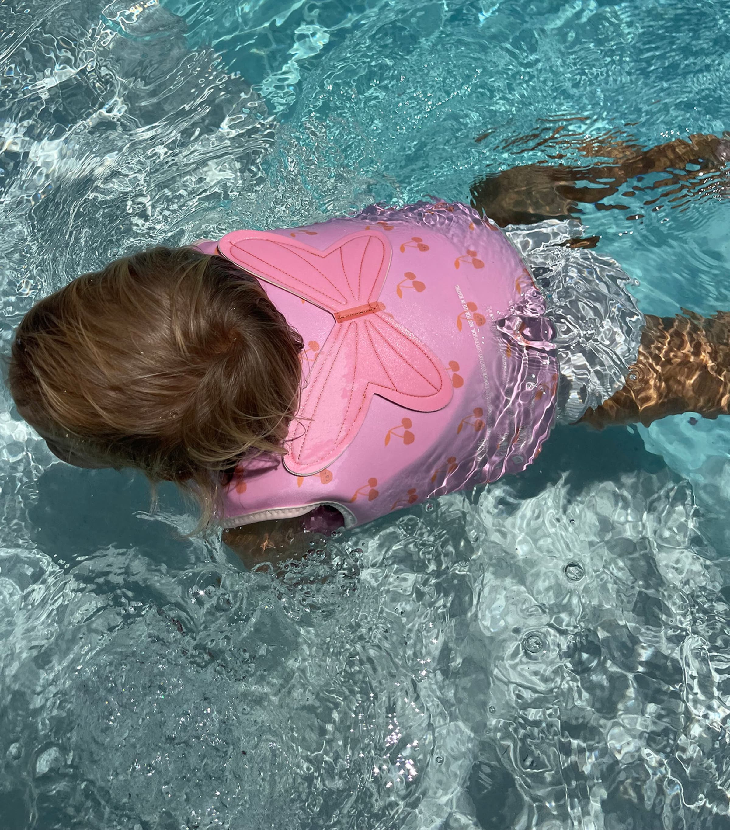 Cherry Print Swimming Vest (3-6 Years) COTTON CANDY Image 2