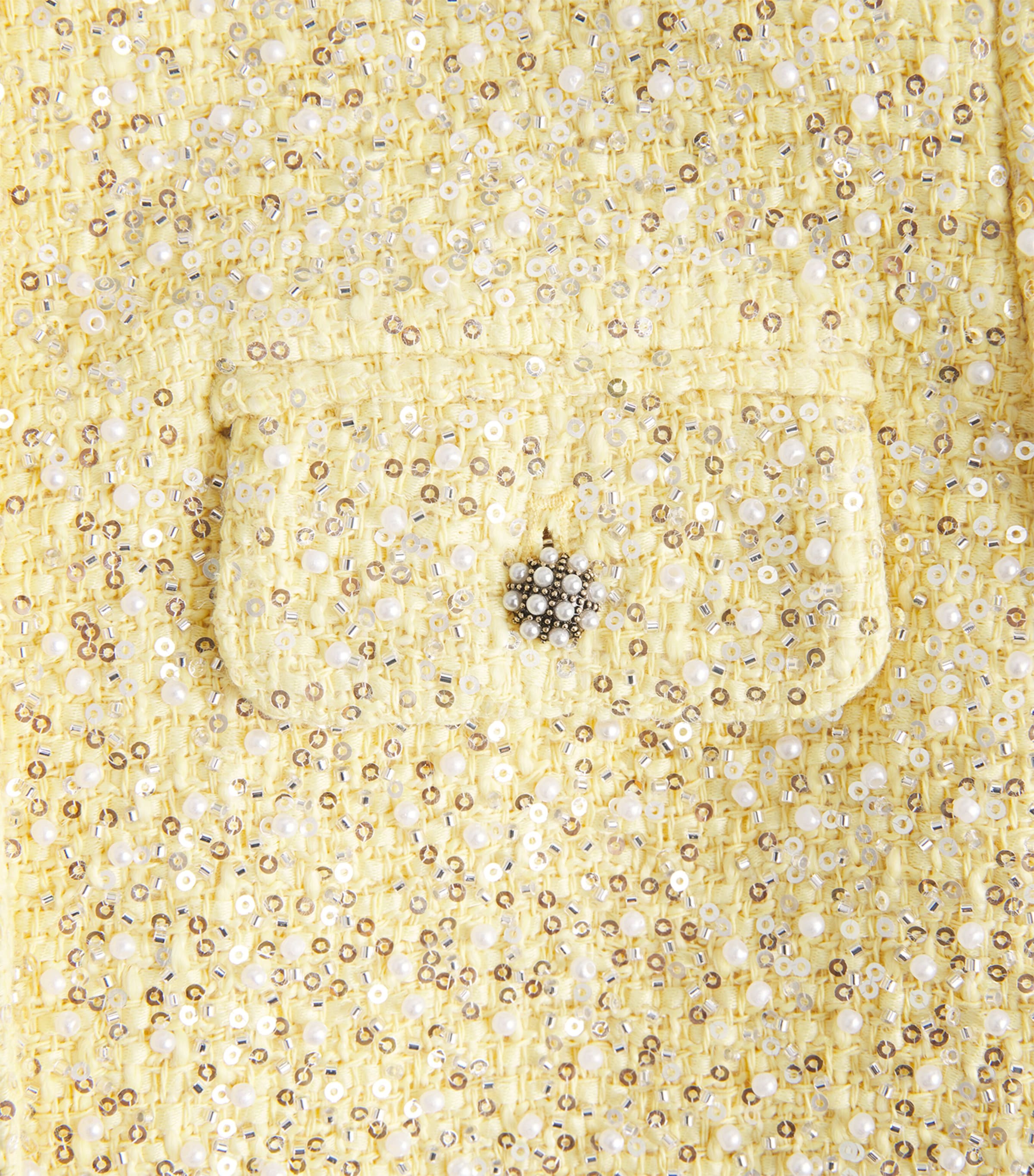 Tweed Embellished Lorie Jacket F732 BUTTER Image 5