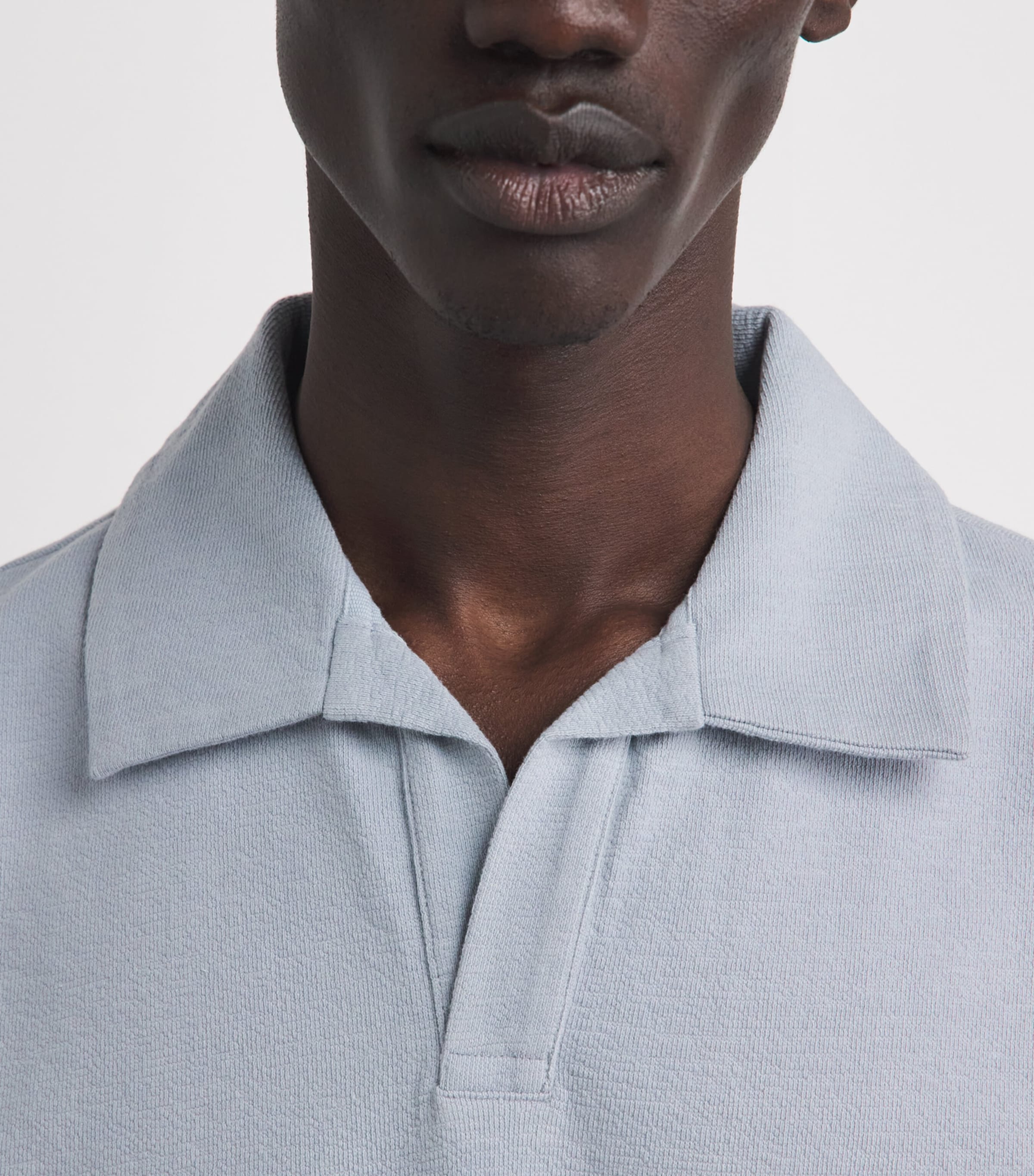 Wax London Mens Organic Cotton Atwood Polo Shirt Blue Image 3