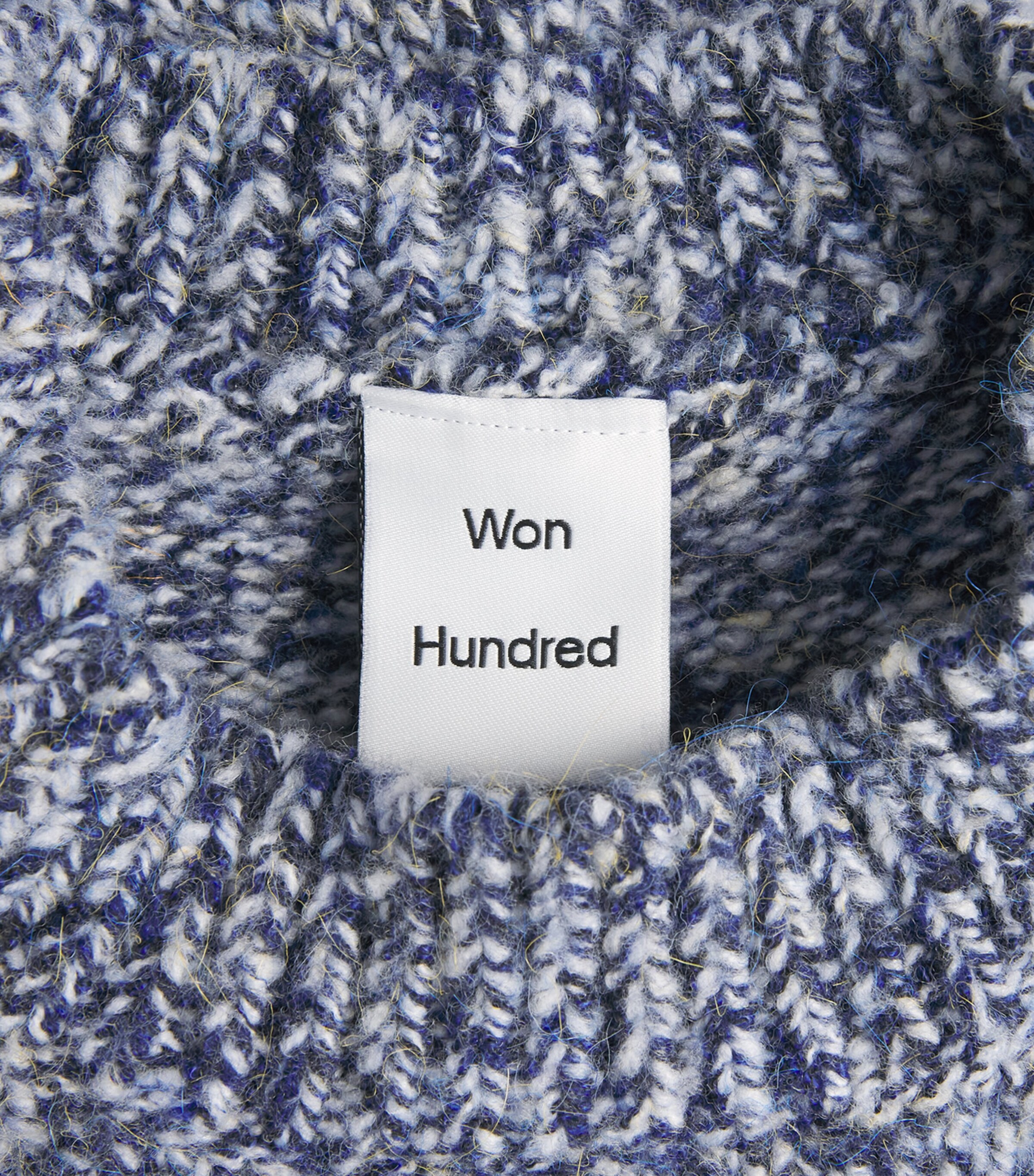 Won Hundred Mens Twisted Yarn Knitted Sweater Blue Indigo Comb. Image 6