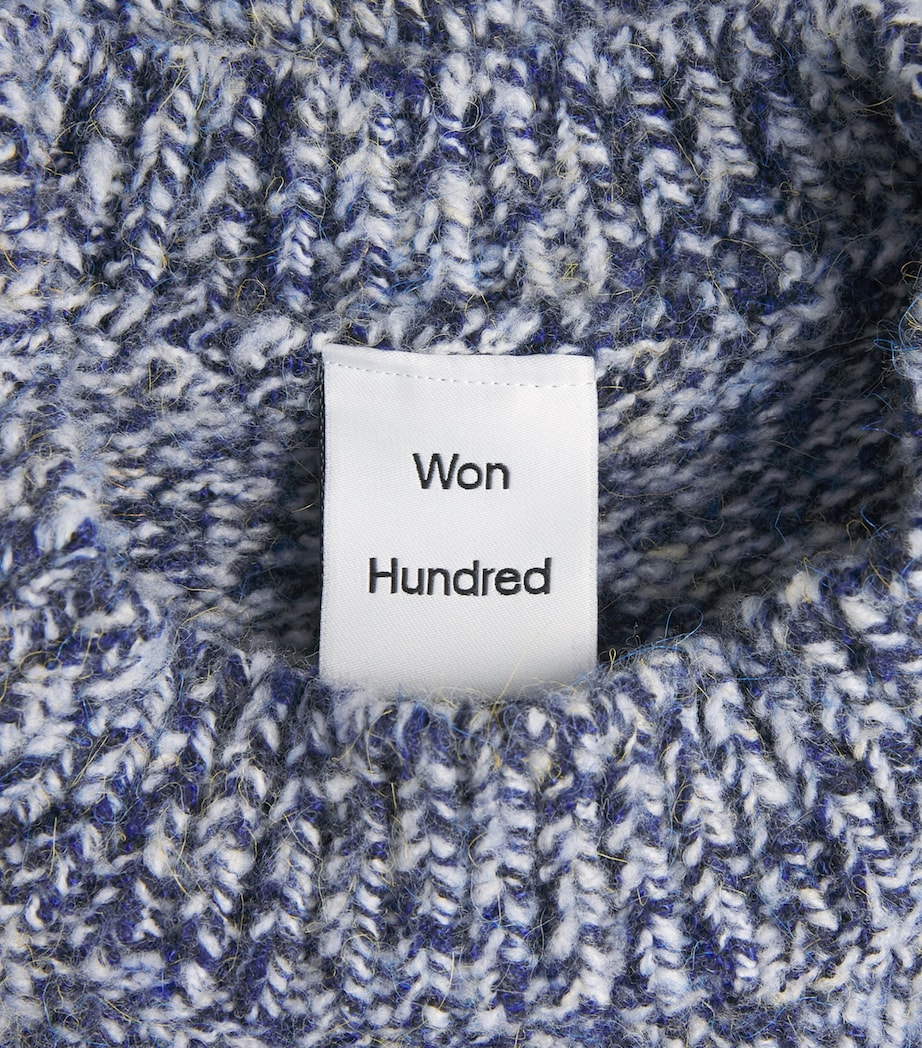Won Hundred Mens Twisted Yarn Knitted Sweater Blue Indigo Comb. Image 6
