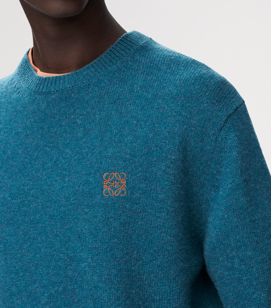 Wool Anagram Sweater DARK GREEN Image 5