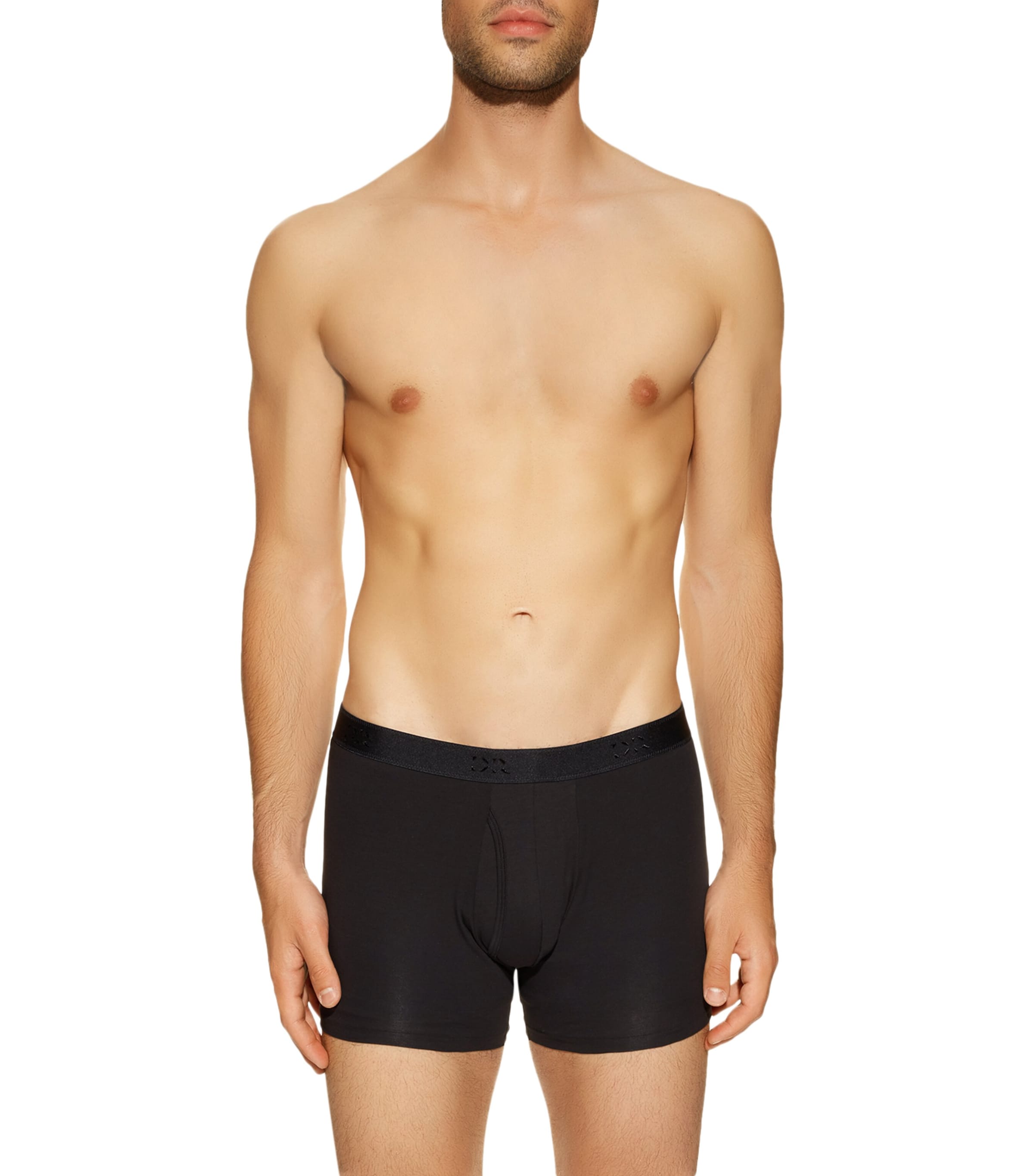 Pima Cotton Stretch Open Trunks 001 BLACK Image 2