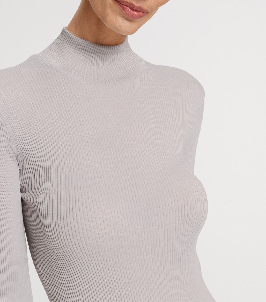 Wool-Silk Celeste T-Shirt SILVER VAPOR Image 6