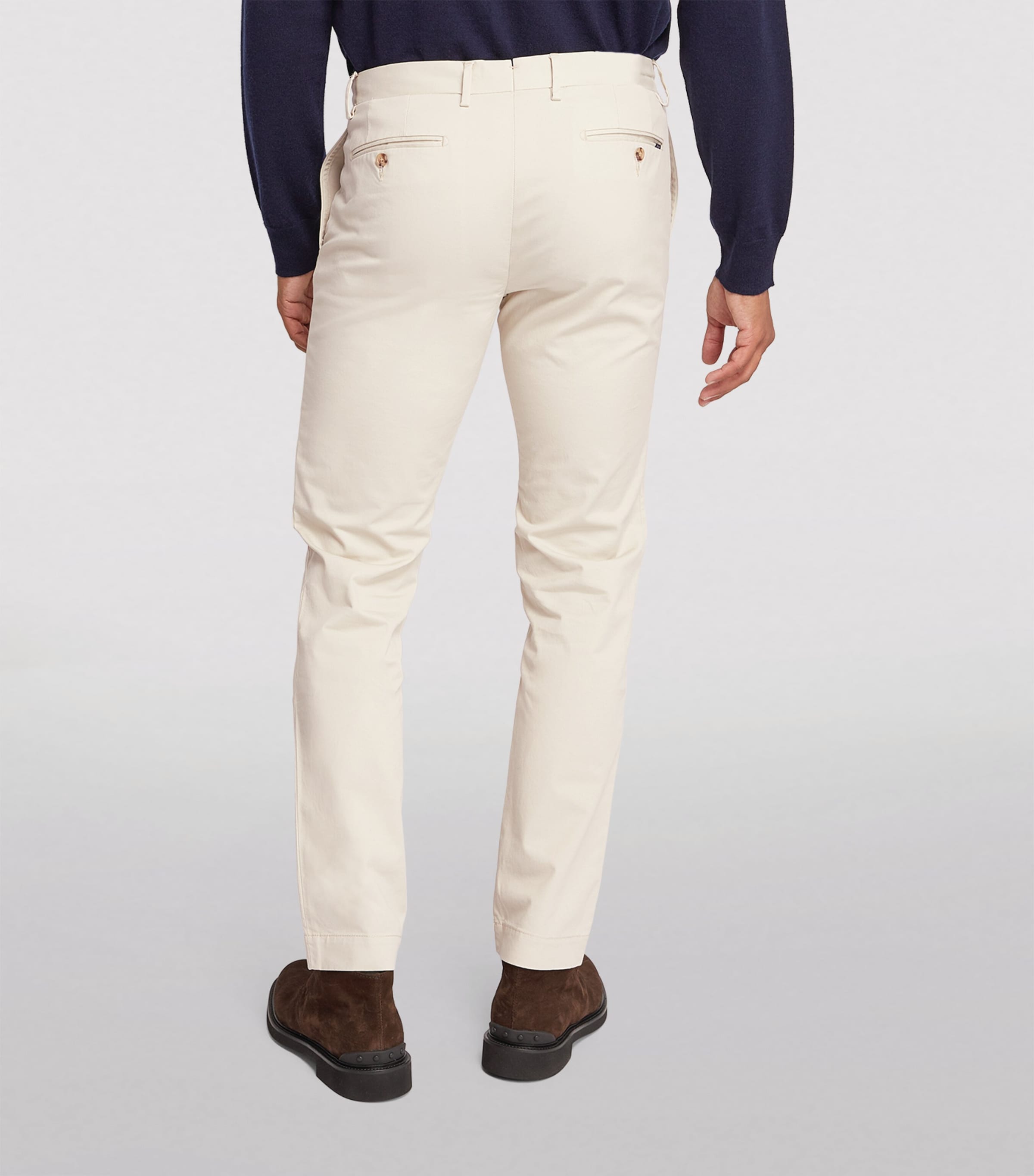Stretch-Cotton Slim Chinos BASIC SAND Image 4