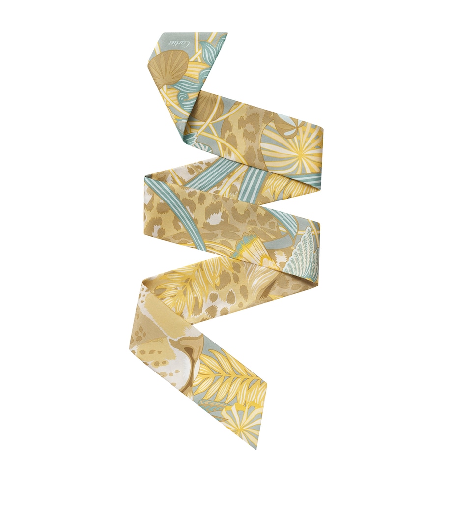 Silk Panthère In The Jungle Twilly GREEN AND YELLOW Image 1