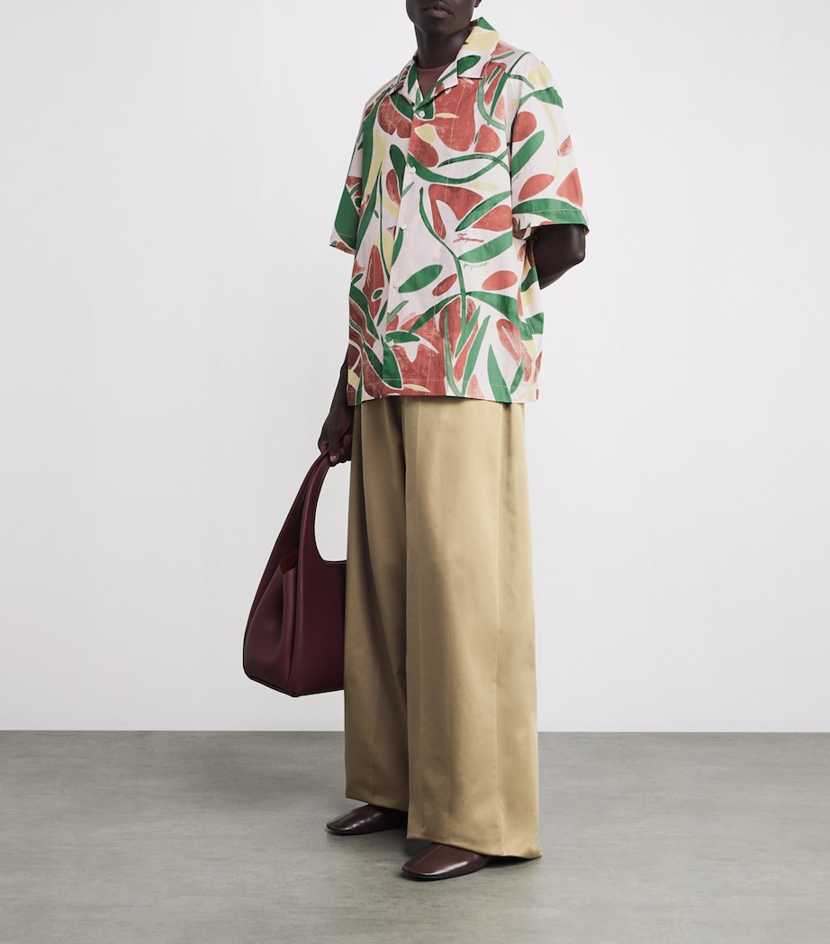 Cotton Floral Shirt 4EQ-PRI ABST VEGE PI Image 2