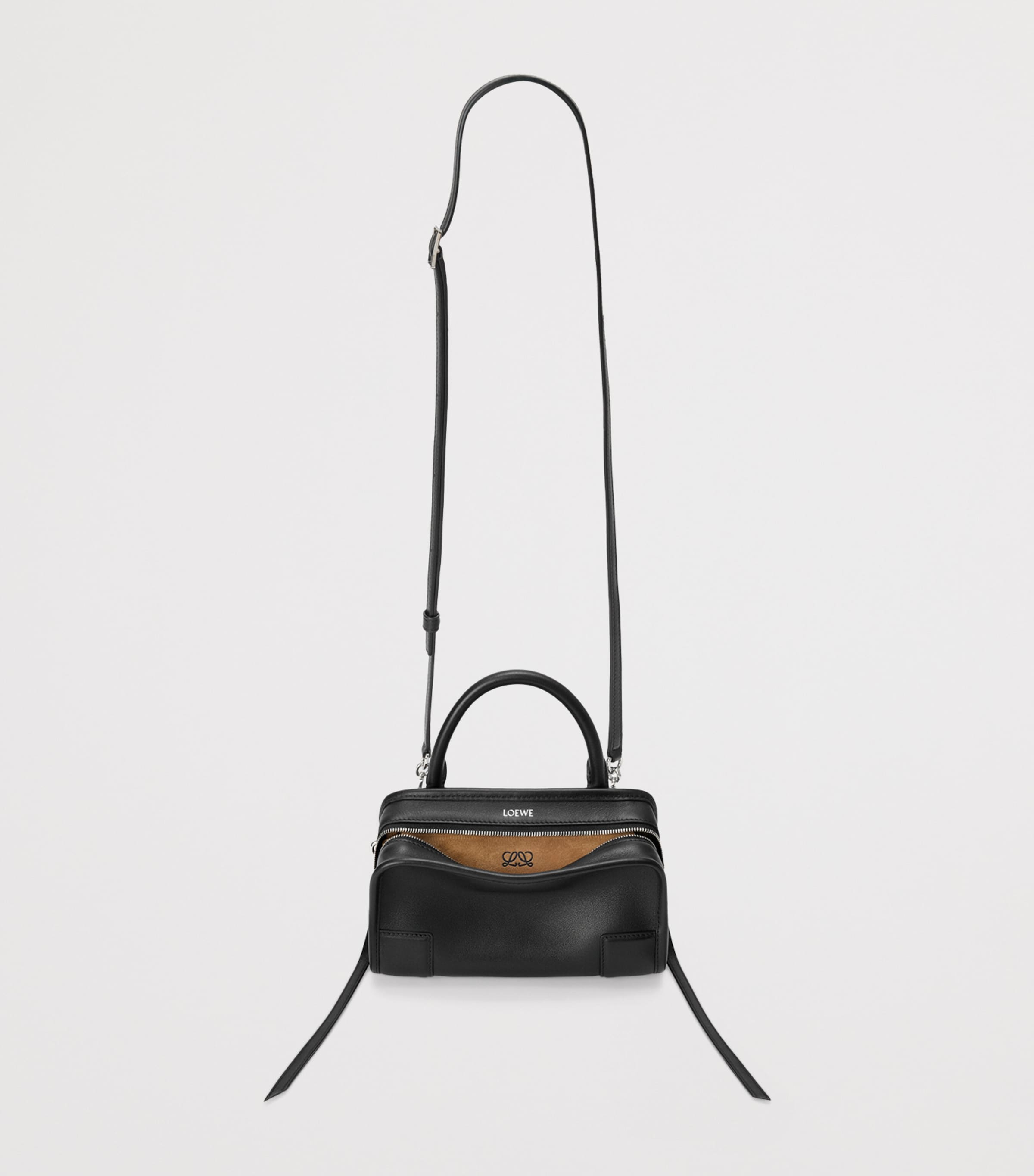 LOEWE Mini Leather Amazona 180 Top-Handle Bag Black Image 6