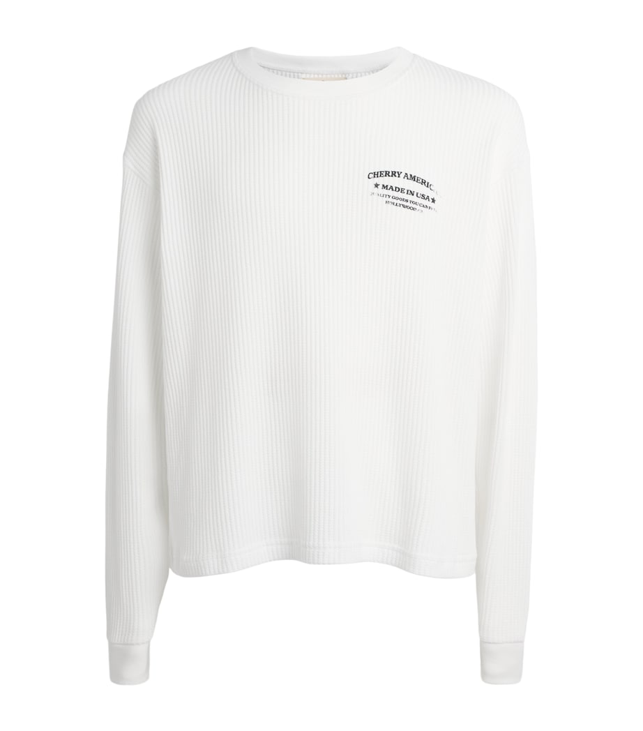 Cherry Los Angeles Mens Ranchwear Thermal Sweater White Image 1