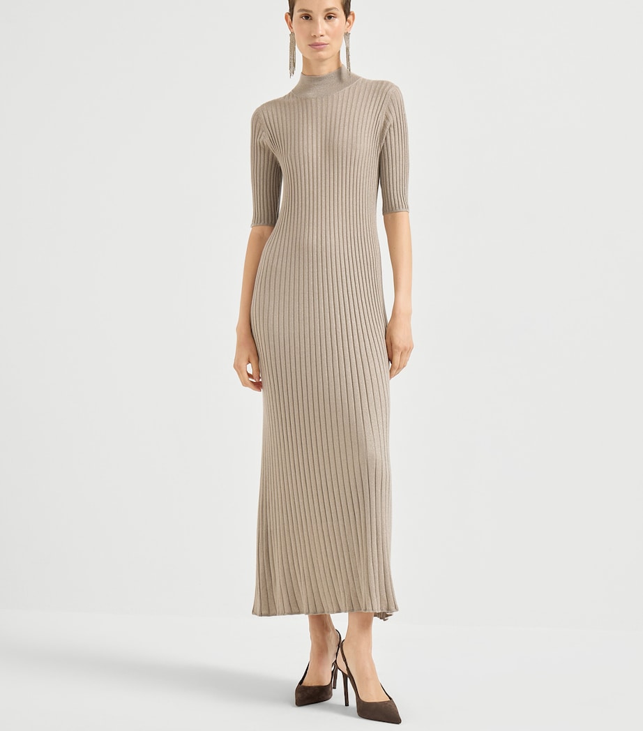 Cashmere-Blend Rib-Knit Maxi Dress C9729 Image 3