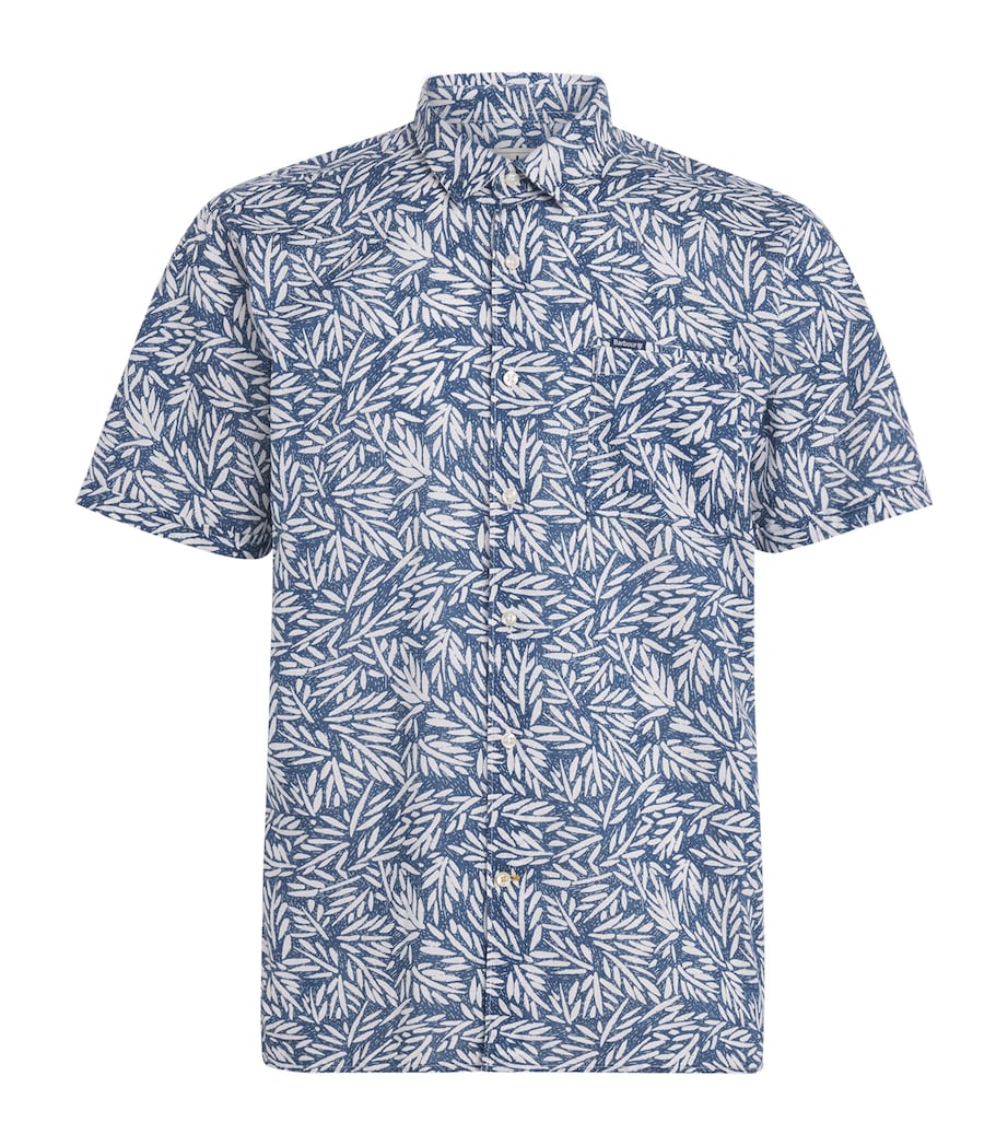 Leaf Print Jackstone Shirt DARK DENIM Image 1