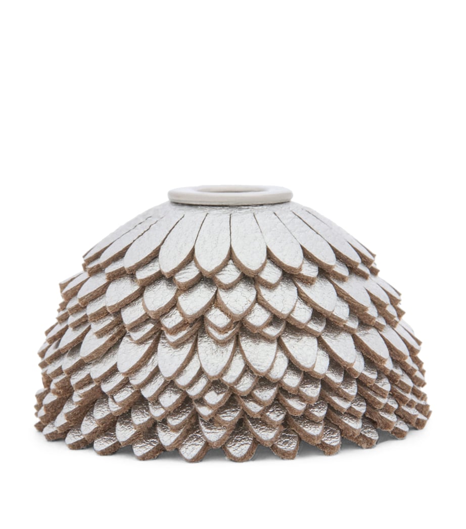 LOEWE Leather Flower Dice Charm Silver Image 1