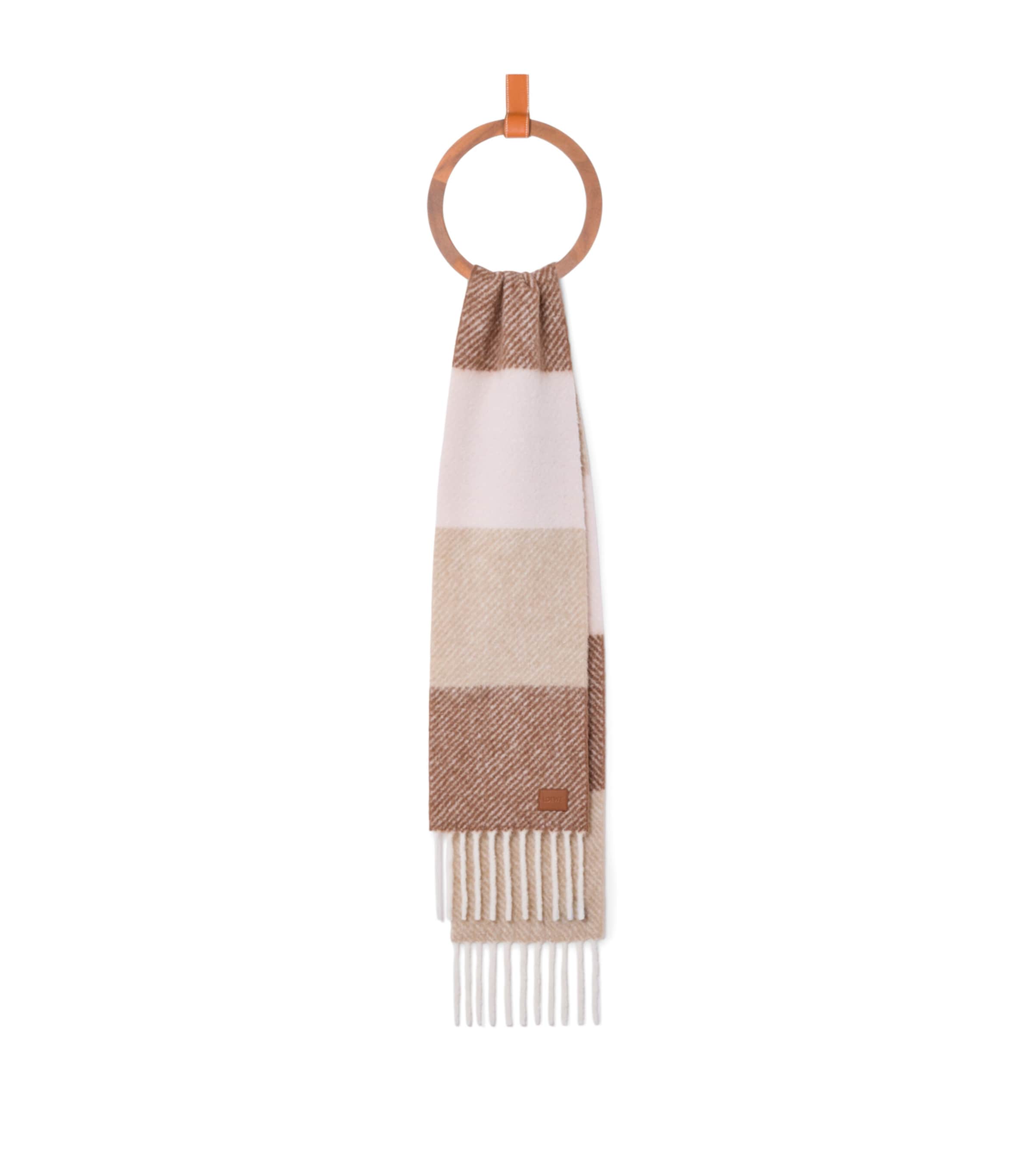 Wool-Blend Jacquard Scarf MOCHA/BEIGE Image 1