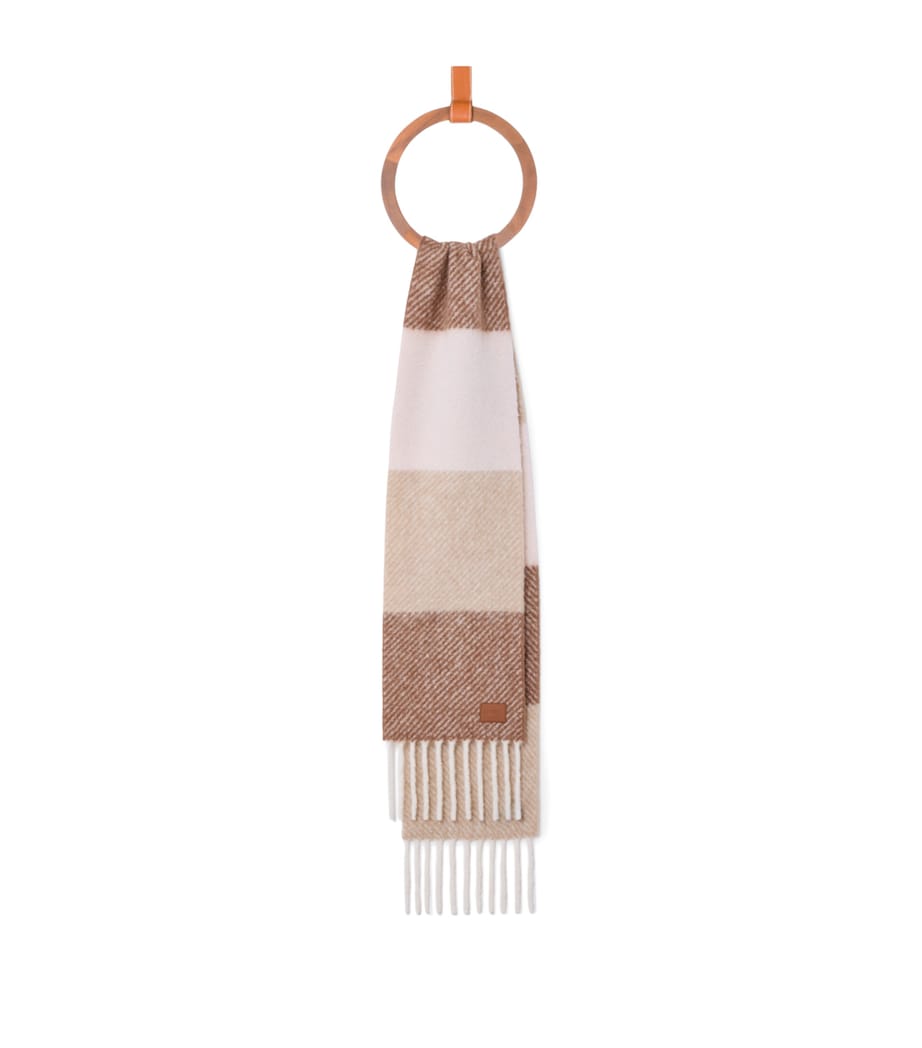 Wool-Blend Jacquard Scarf MOCHA/BEIGE Image 1