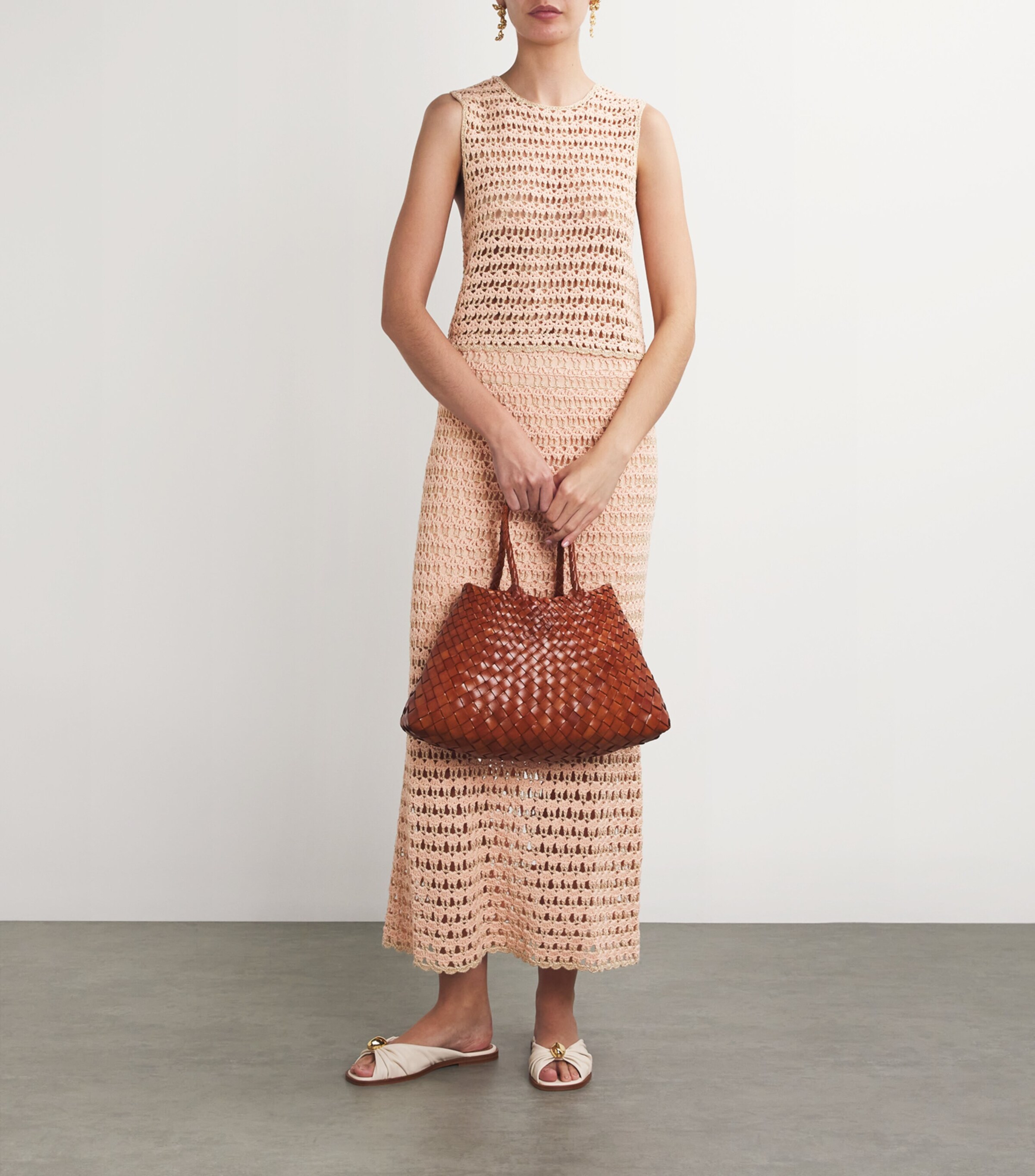 Zimmermann Pink Crochet Tallow Tank Top | Harrods UK