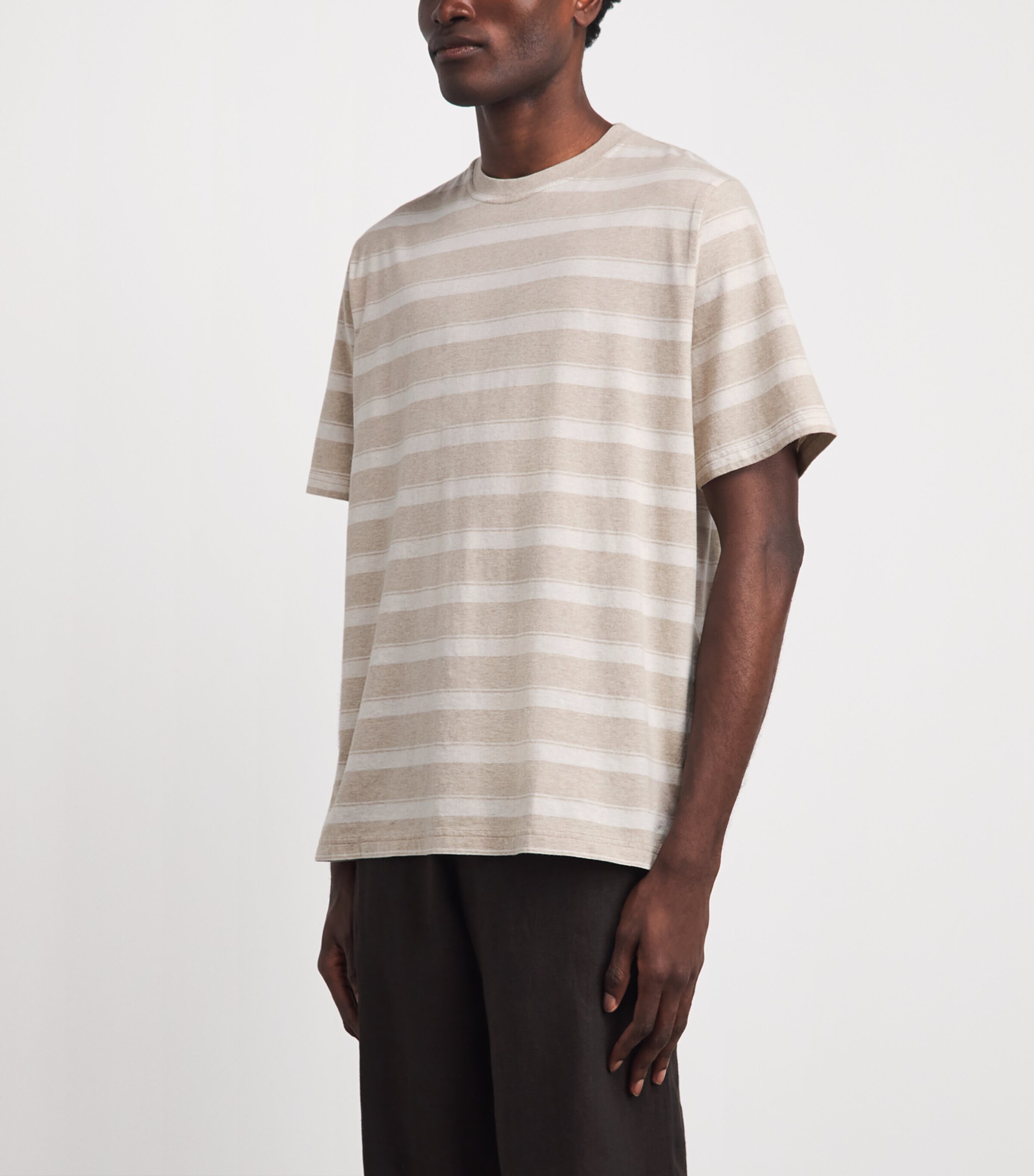 Oliver Spencer Mens Cotton Box T-Shirt Sand Image 4