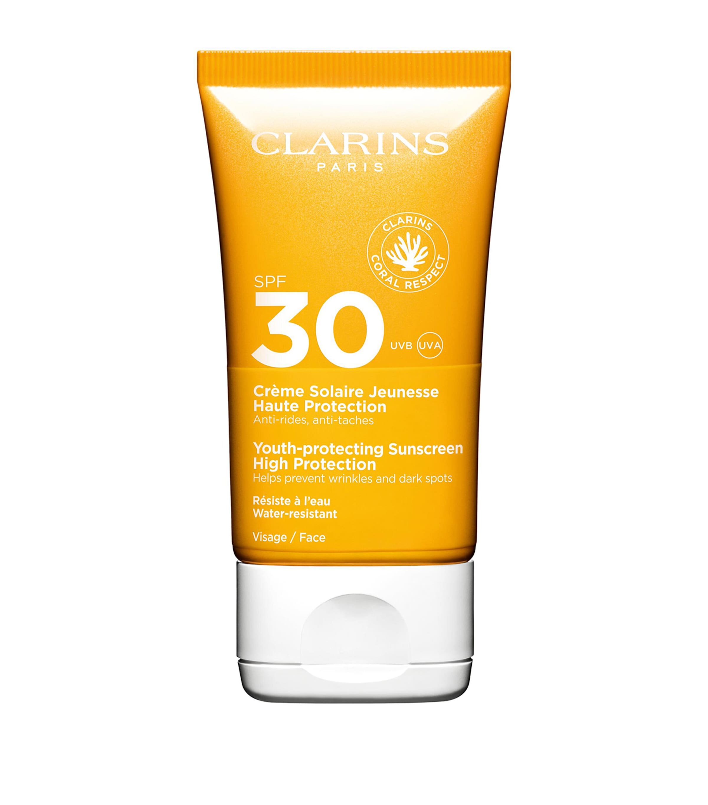 Clarins Youth-Protecting Sunscreen High Protection SPF 30 (50ml) | Skincare | Suncare & Self Tanning | Sun Creams | Designers | Clarins
