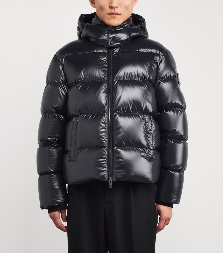 Down Shiny Puffer Jacket BLK W/BLK SH - 305 Image 3