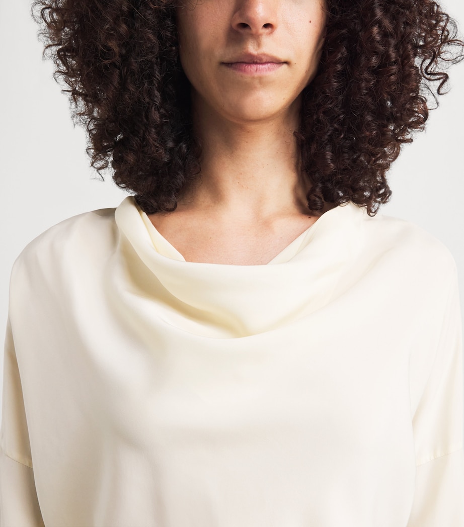 Rag & Bone Womens Silk Vinnie Blouse Ivory Image 3
