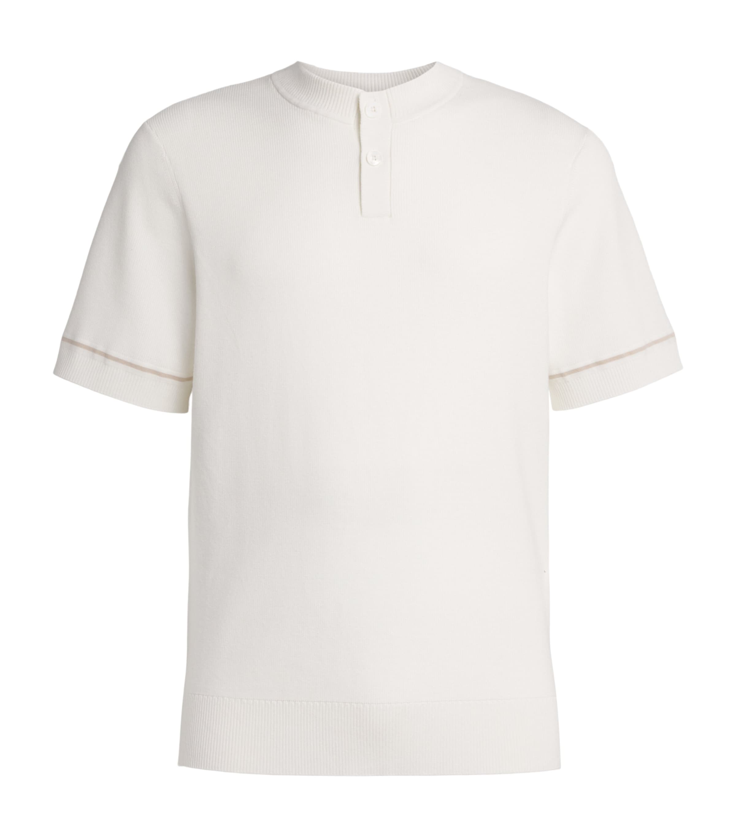CHÉ Mens Casimir Henley Polo Shirt White Image 1