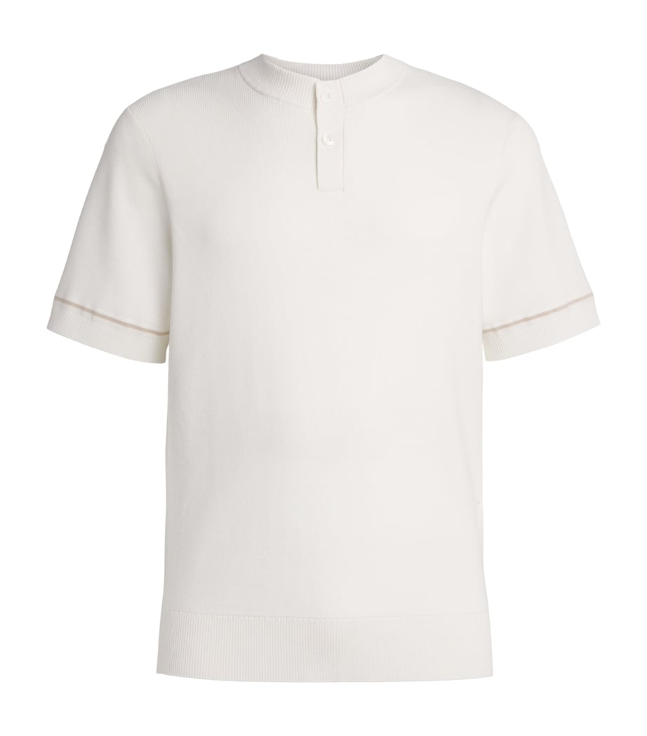 CHÉ Mens Casimir Henley Polo Shirt White Image 1