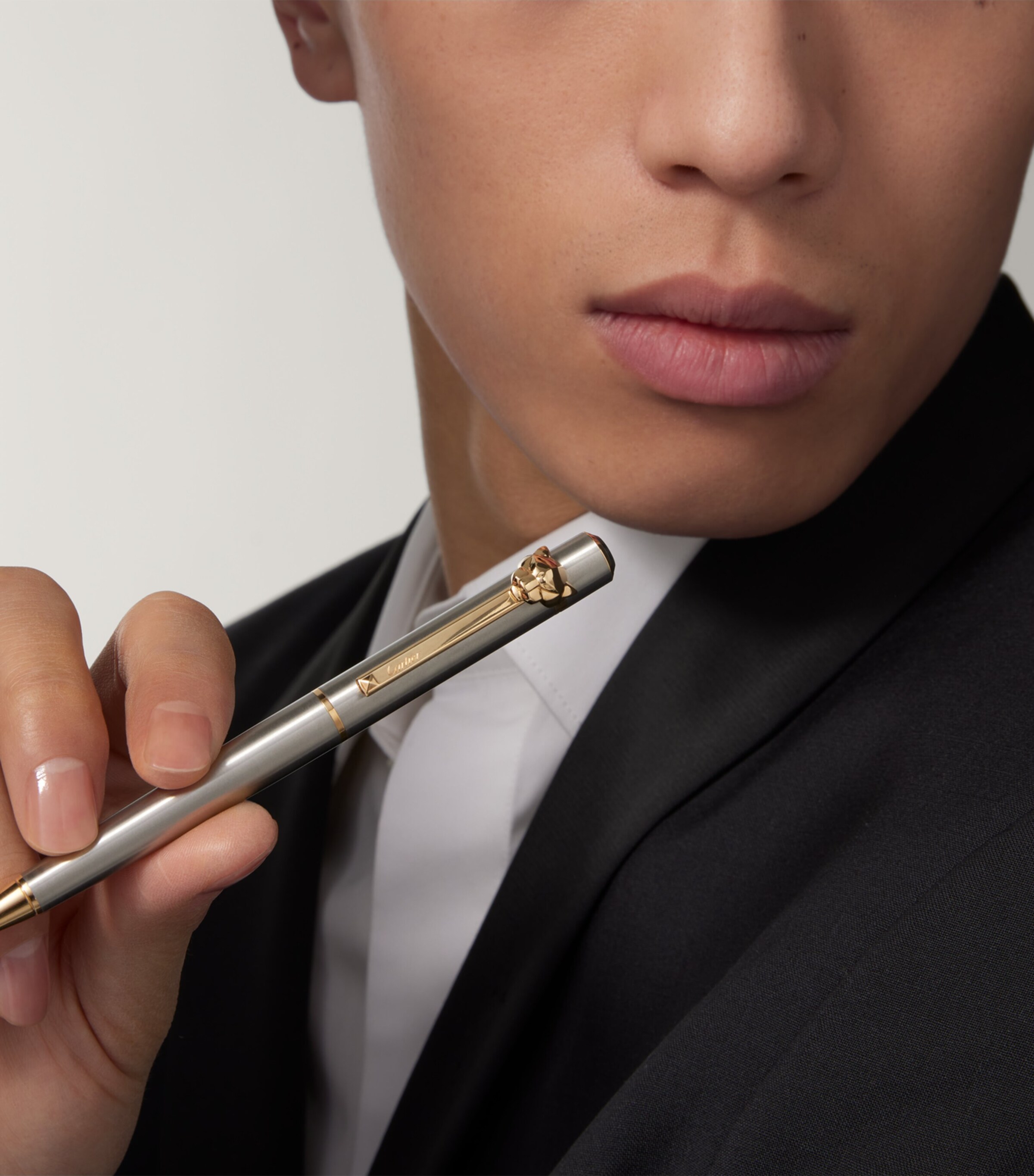 Small Panthère de Cartier Ballpoint Pen GREY Image 3